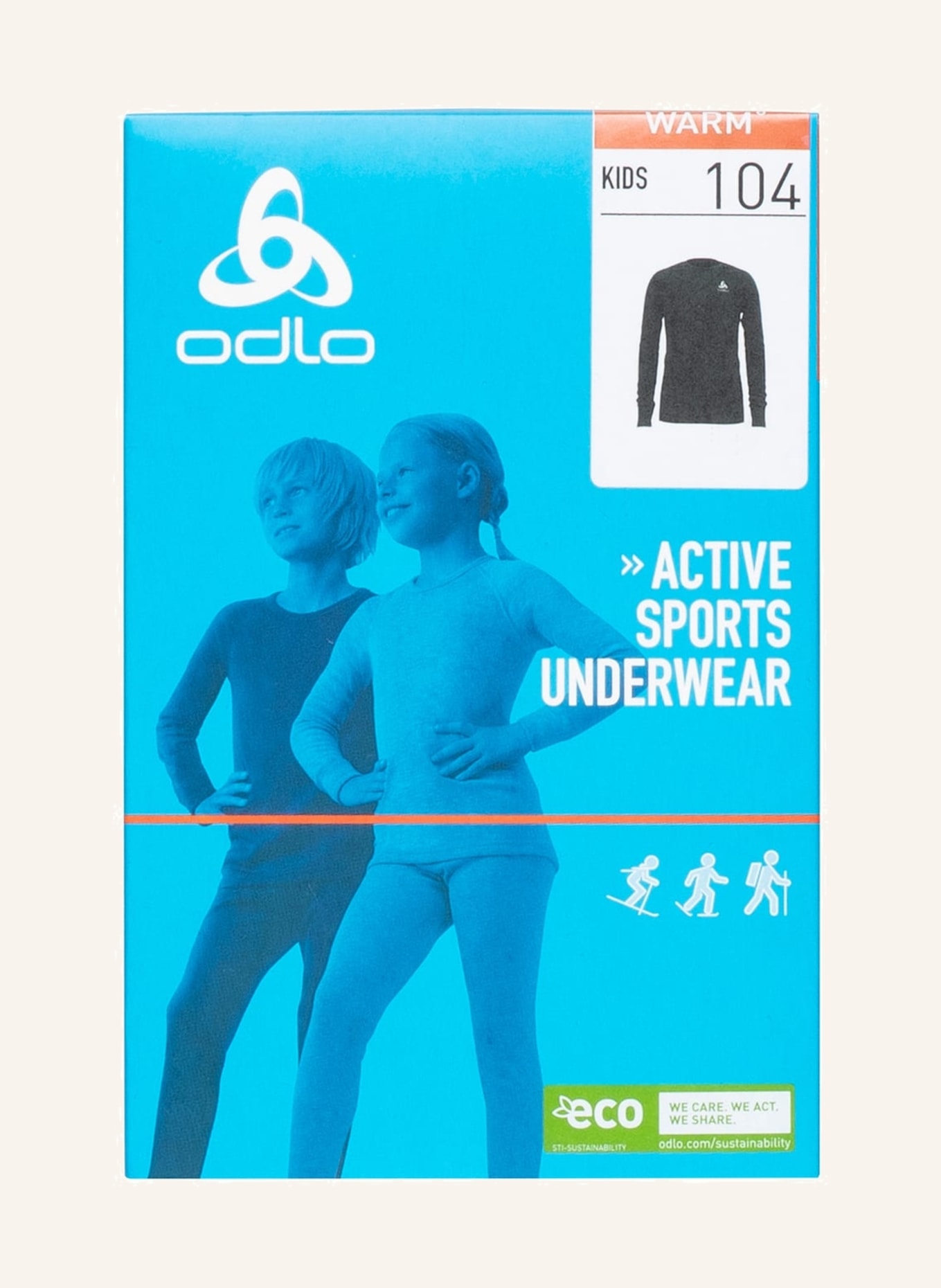 odlo Functional underwear shirt ACTIVE WARM ECO, Color: BLACK (Image 3)