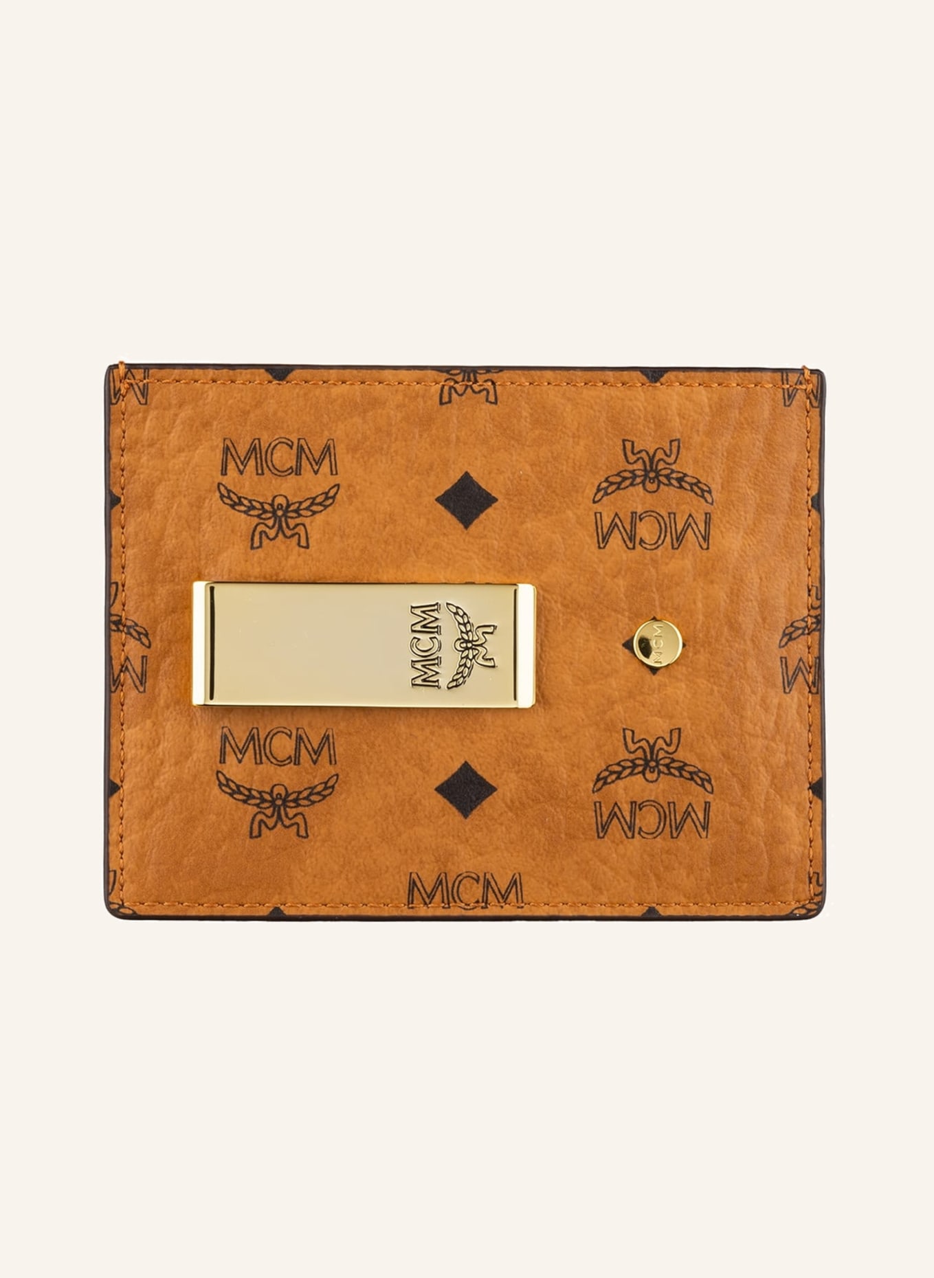 MCM Kartenetui VISETOS ORIGINAL mit Geldklammer, Farbe: COGNAC (Bild 2)