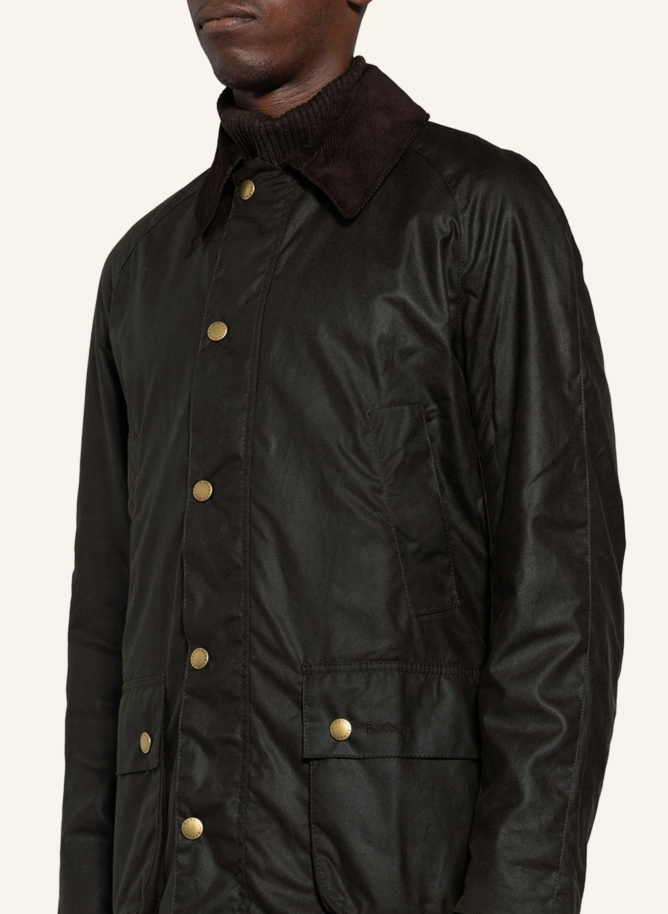 Barbour Fieldjacket ASHBY WAX, Farbe: DUNKELBRAUN (Bild 6)
