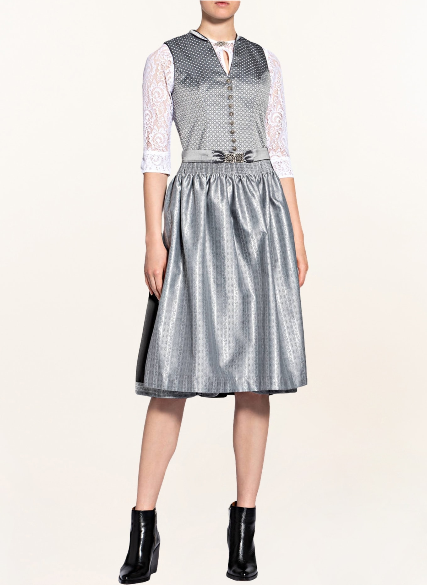 BERWIN & WOLFF Dirndl with lace, Color: WHITE (Image 4)