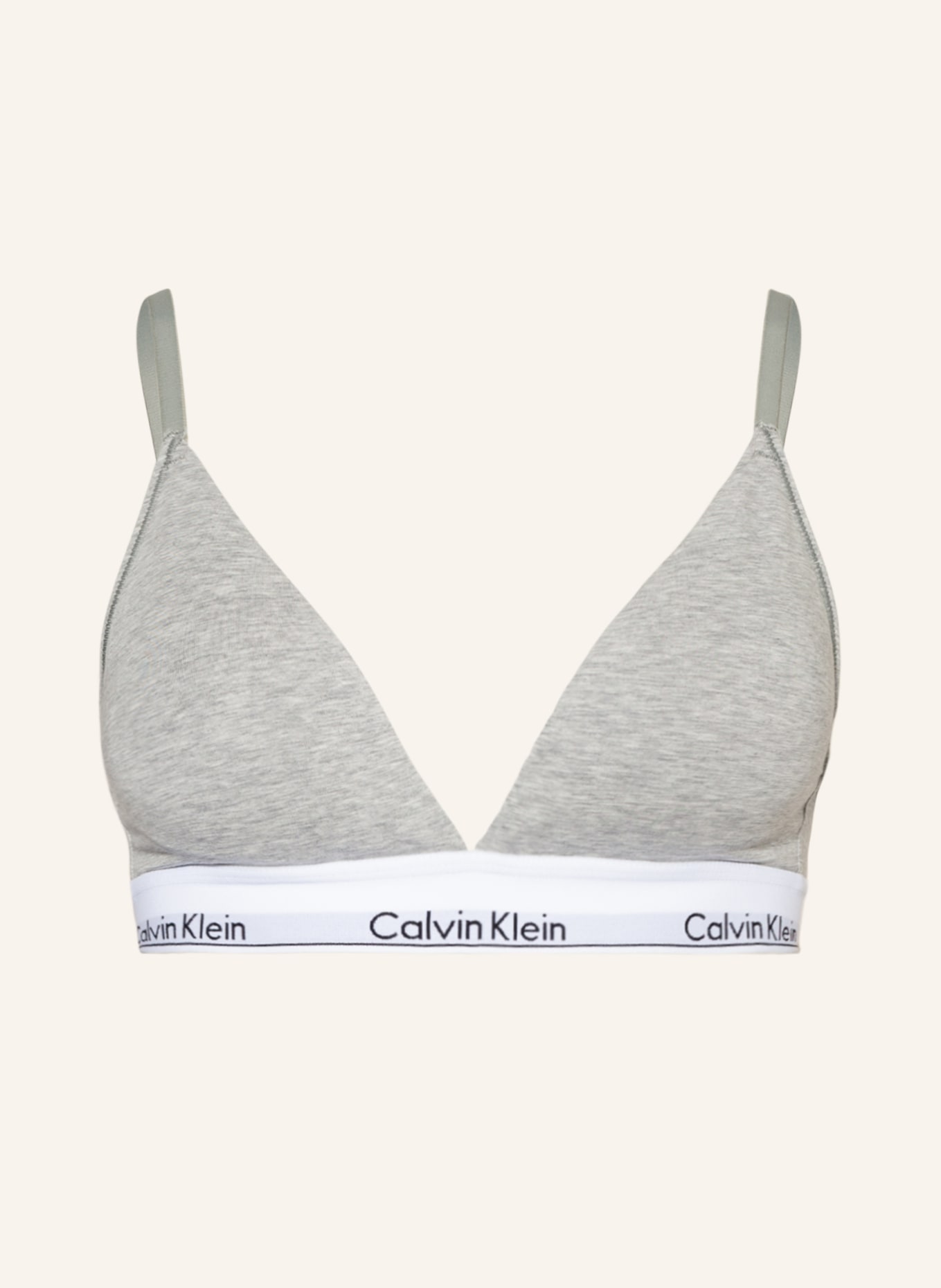Calvin Klein Triangle bra MODERN COTTON , Color: LIGHT GRAY (Image 1)