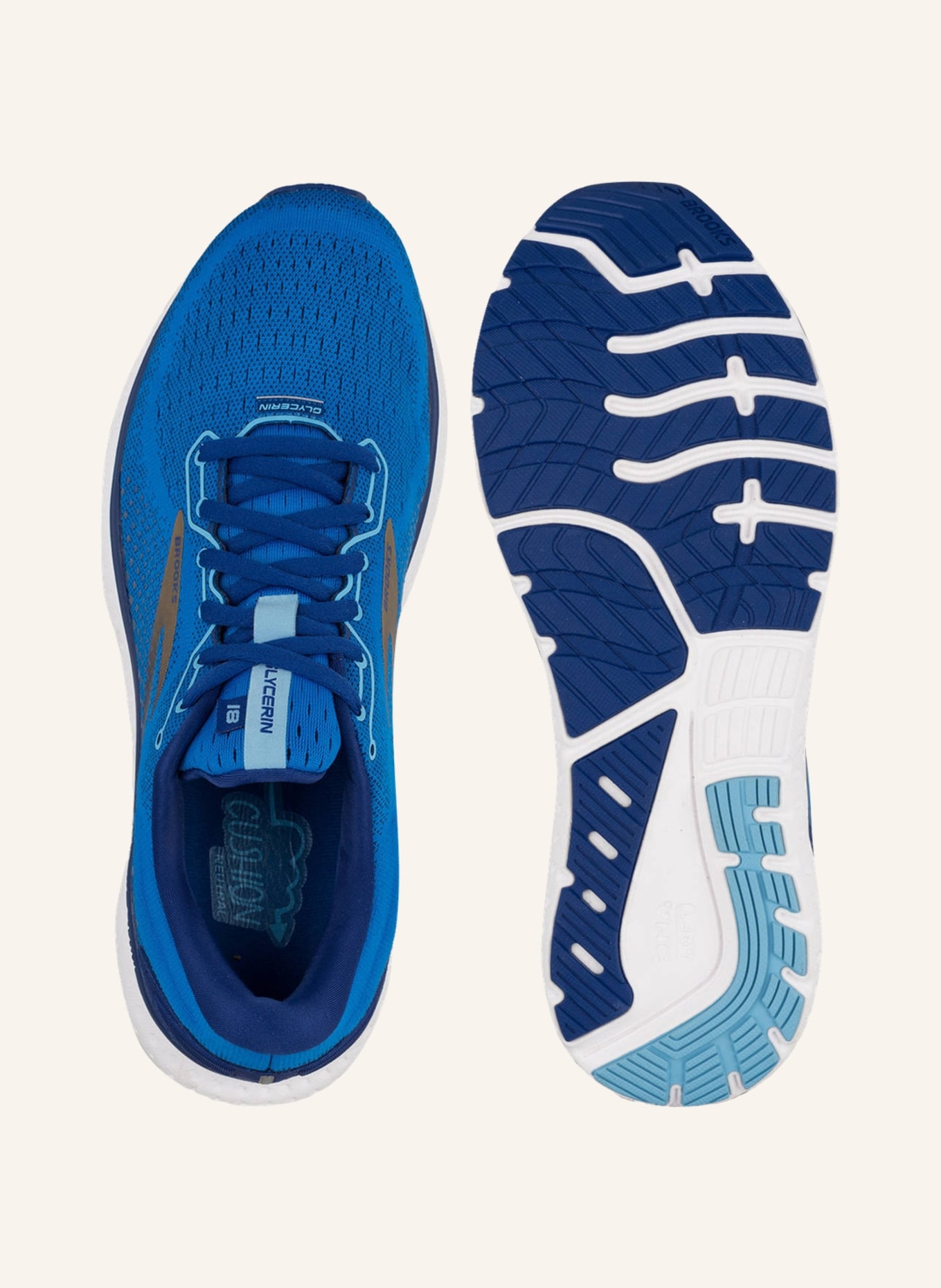 BROOKS Running shoes GLYCERIN 18, Color: BLUE (Image 5)