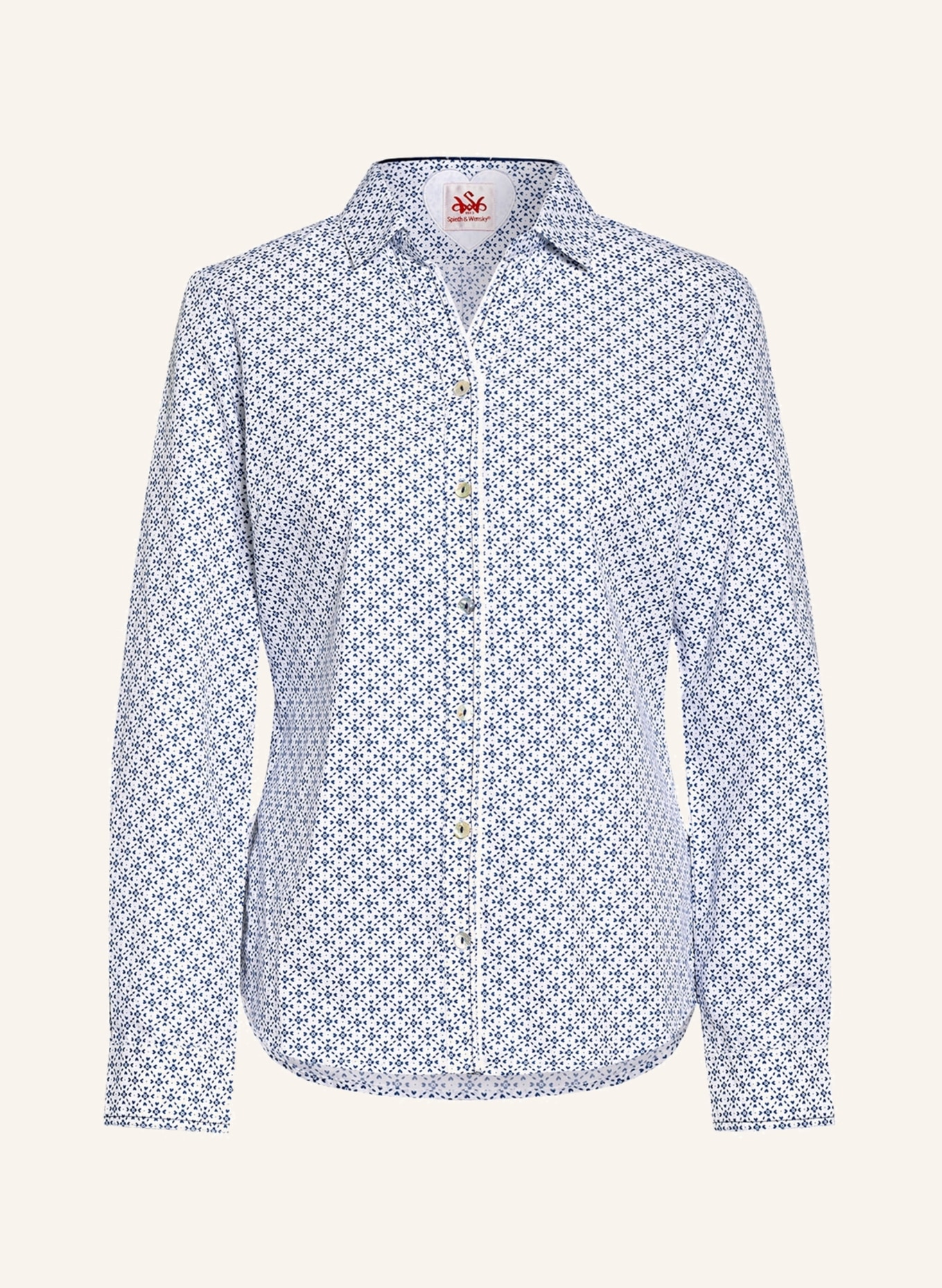 Spieth & Wensky Trachten blouse , Color: WEISS/BLAU (Image 1)