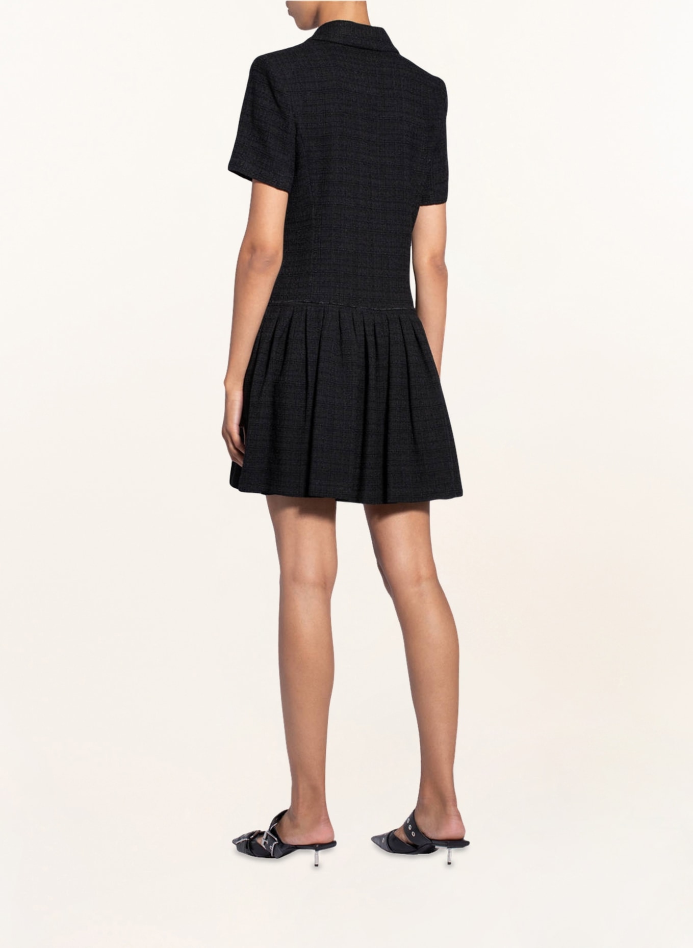 SANDRO Tweed-Kleid, Farbe: SCHWARZ (Bild 3)
