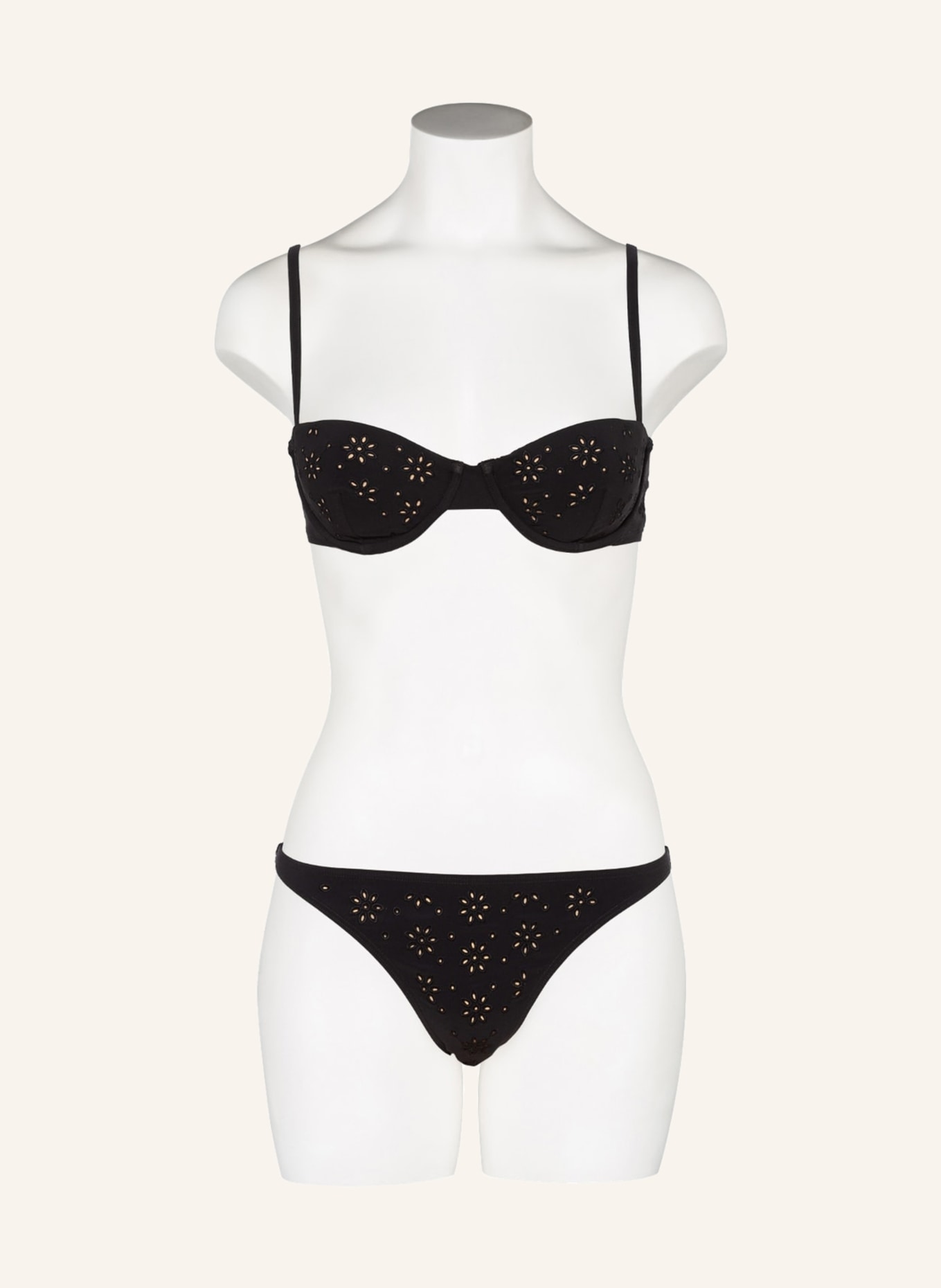 TORY BURCH Underwired bikini top , Color: BLACK/ BEIGE (Image 2)