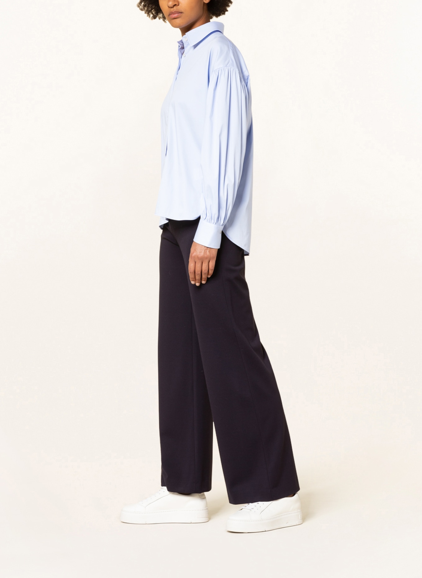 SEDUCTIVE Wide leg trousers KIMBERLY in jersey, Color: DARK BLUE (Image 4)