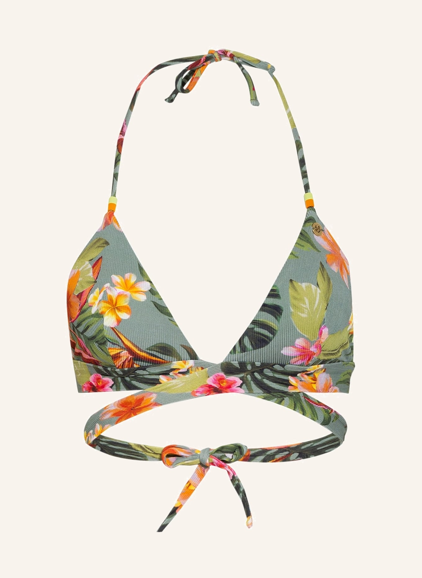 BANANA MOON Neckholder-Bikini-Top TOUHO, Farbe: GRÜN/ OLIV/ ROSA (Bild 1)