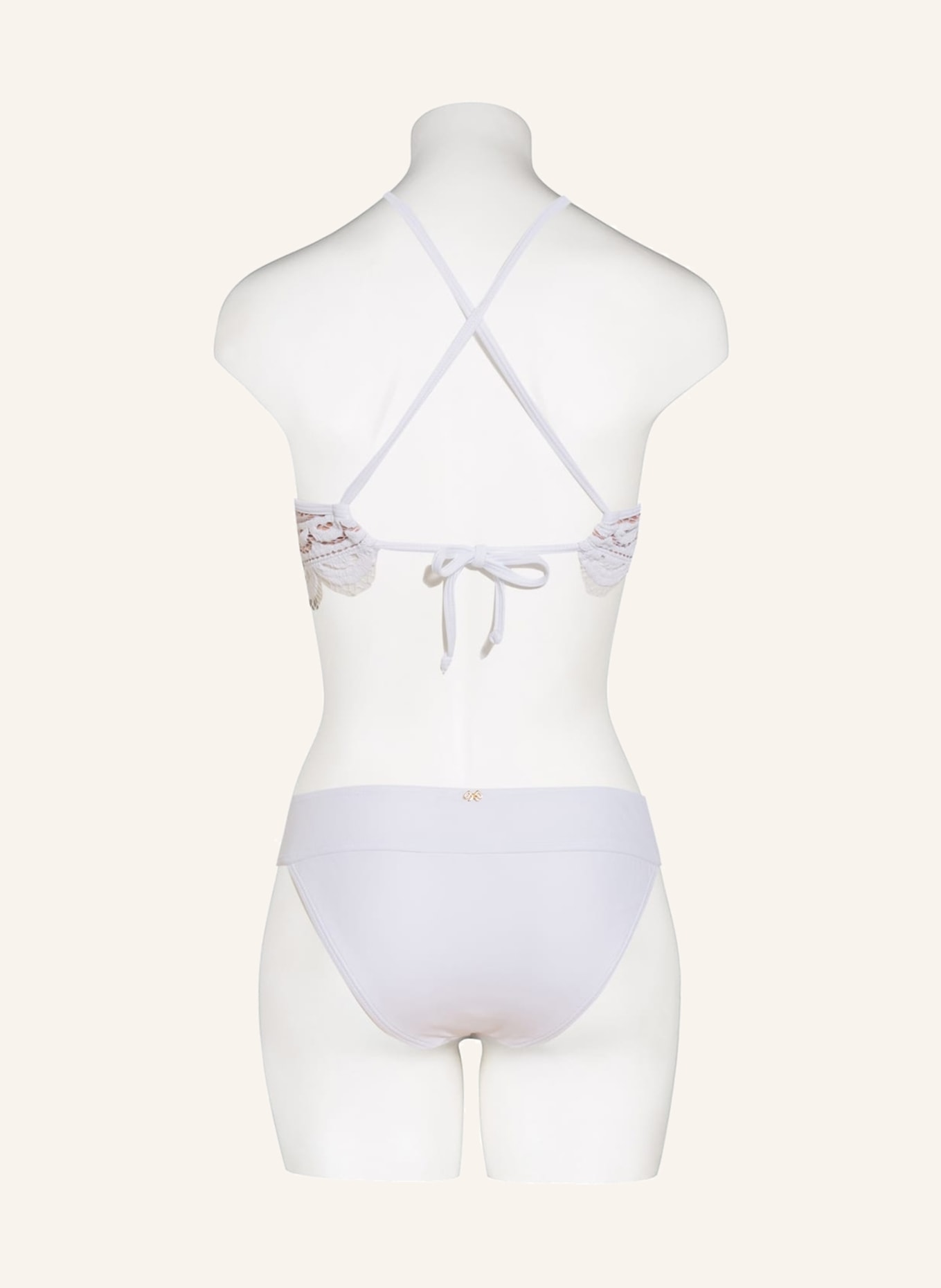 PILYQ Bralette bikini top WATERLILY, Color: WHITE (Image 3)