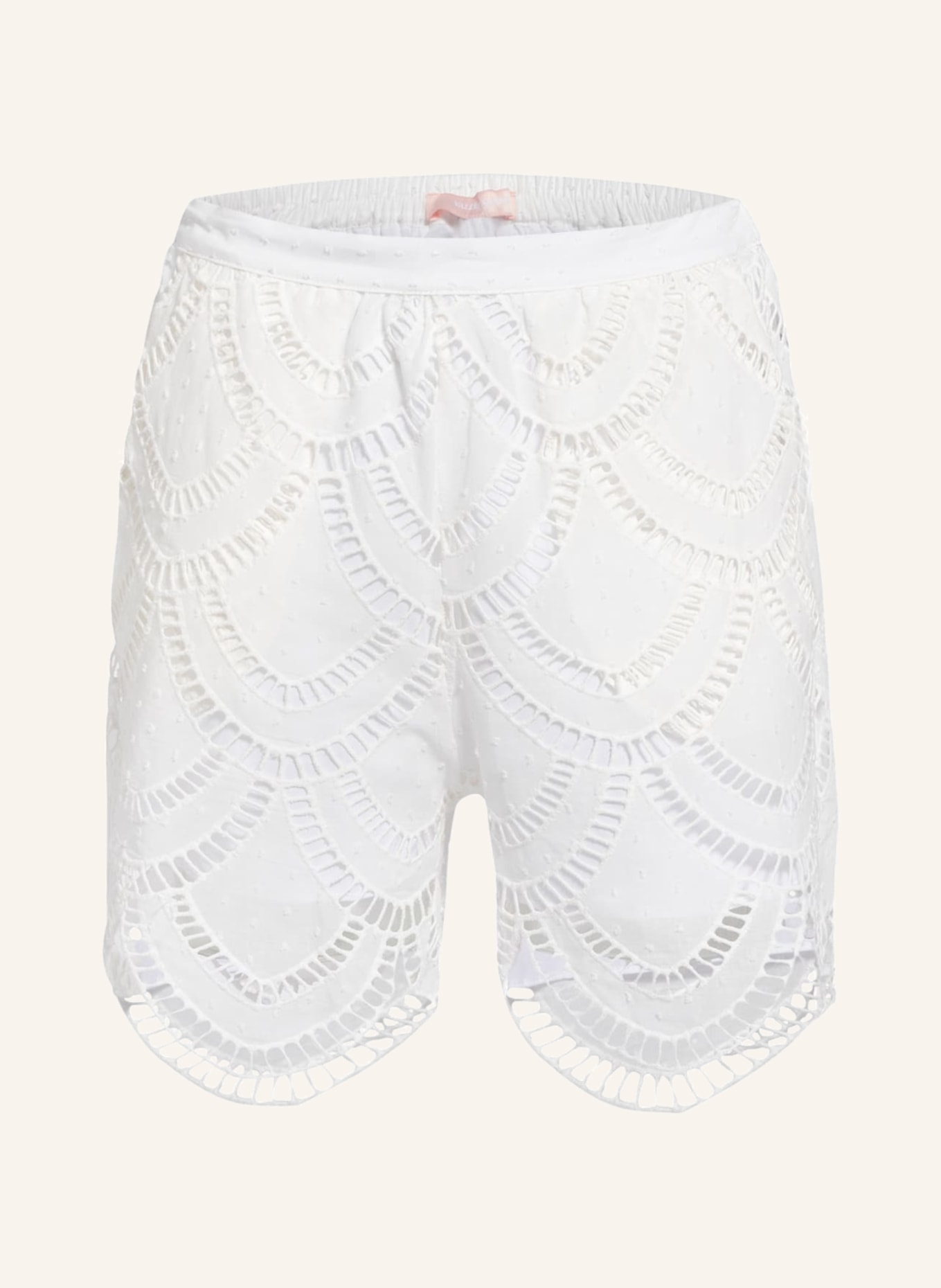 VALÉRIE KHALFON Shorts SANY with broderie anglaise, Color: WHITE (Image 1)
