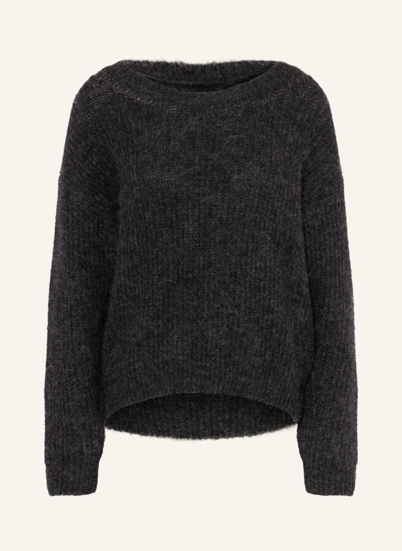 American Vintage Pullover EAST mit Alpaka: DUNKELGRAU