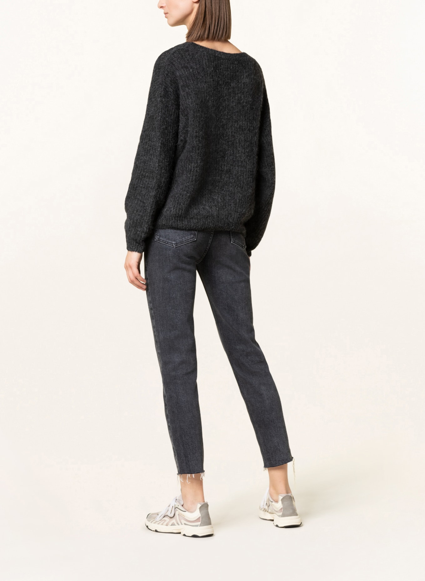 American Vintage Pullover EAST mit Alpaka: DUNKELGRAU