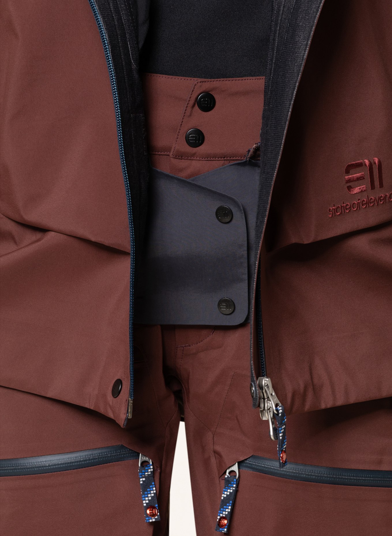 state of elevenate Ski jacket PURE, Color: BROWN (Image 5)