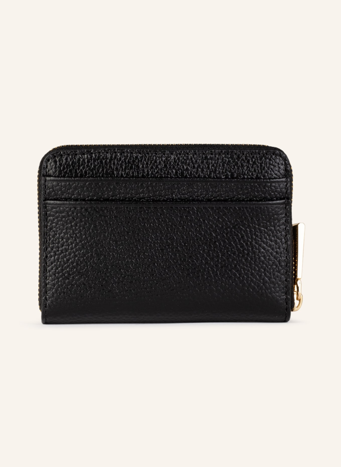 MICHAEL KORS Jet Set Black Pebbled Leather Wallet