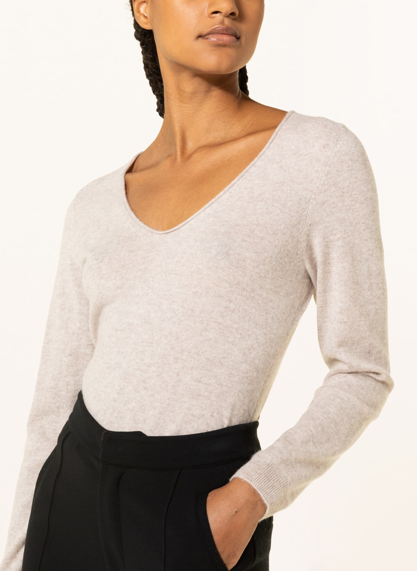REPEAT Cashmere sweater, Color: CREAM (Image 4)