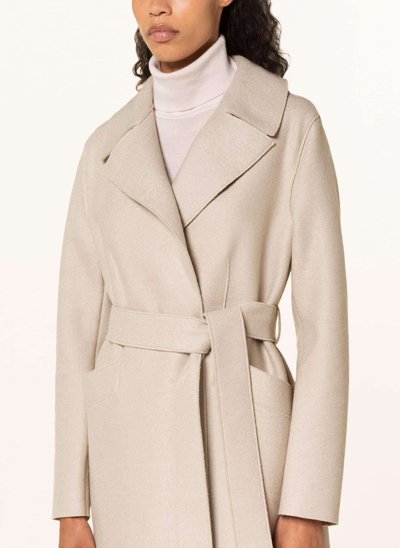 HARRIS WHARF LONDON Wool coat, Color: CREAM (Image 4)