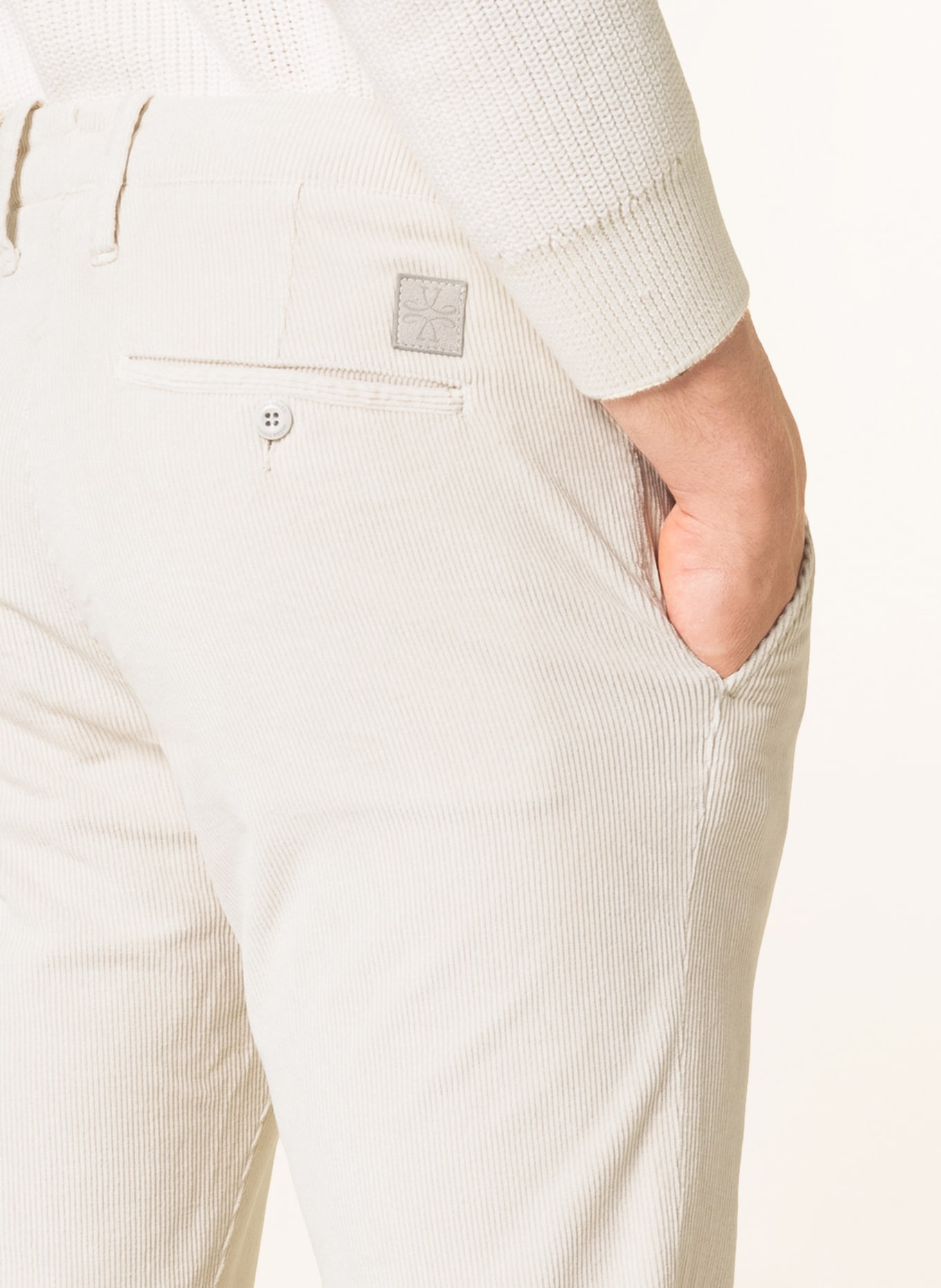 JACOB COHEN Cord chinos BOBBY slim fit, Color: ECRU (Image 5)