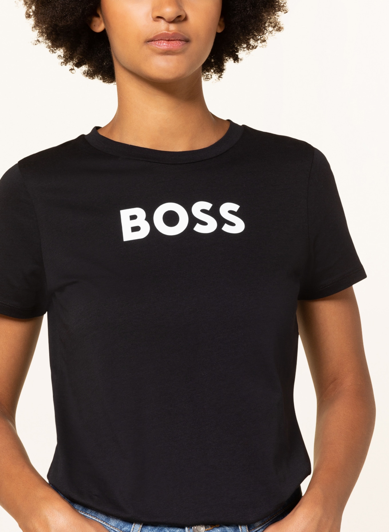 BOSS T-Shirt ELOGO, Color: BLACK (Image 4)