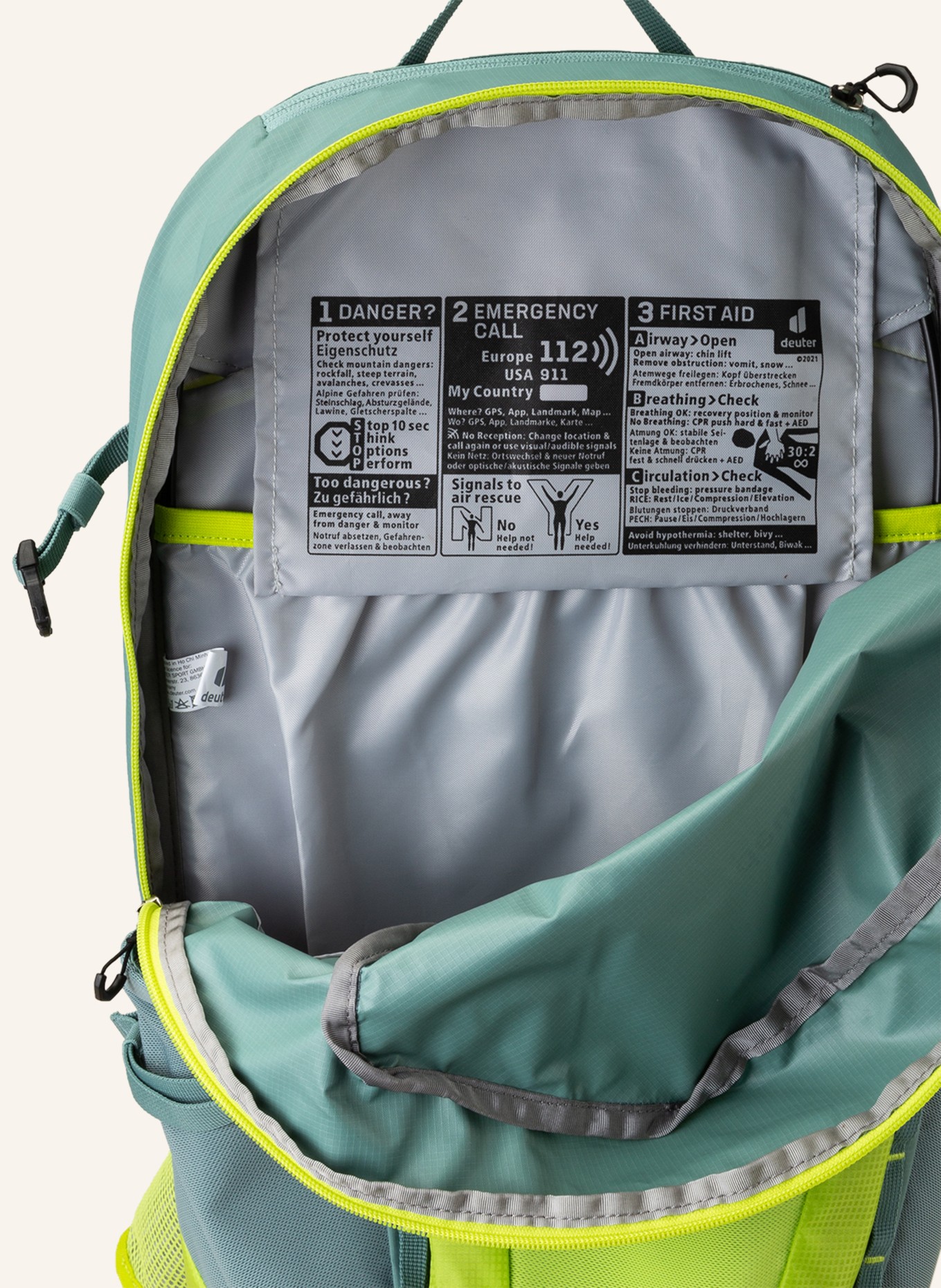 deuter Backpack BRENTA 25 l, Color: LIGHT GREEN/ BLUE GRAY (Image 4)