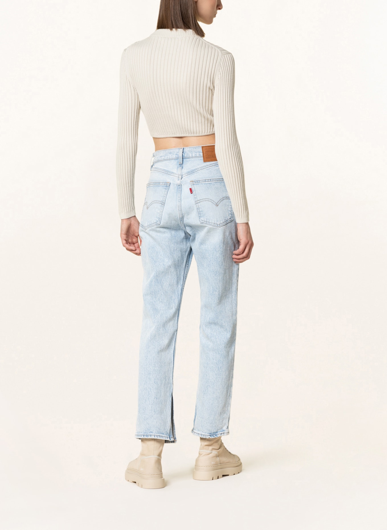 Calvin Klein Jeans Cropped sweater, Color: CREAM (Image 3)