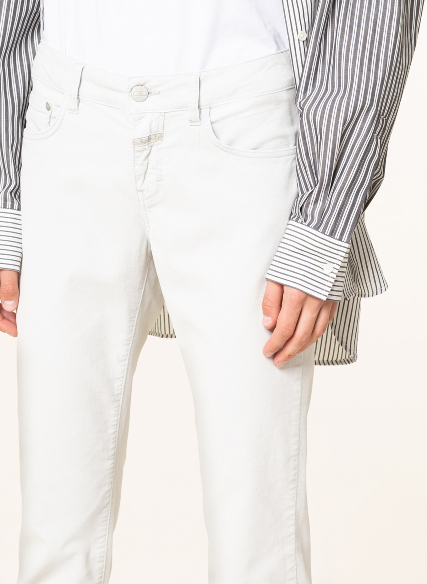 CLOSED Spodnie z aksamitu BAKER, Kolor: ECRU (Obrazek 5)