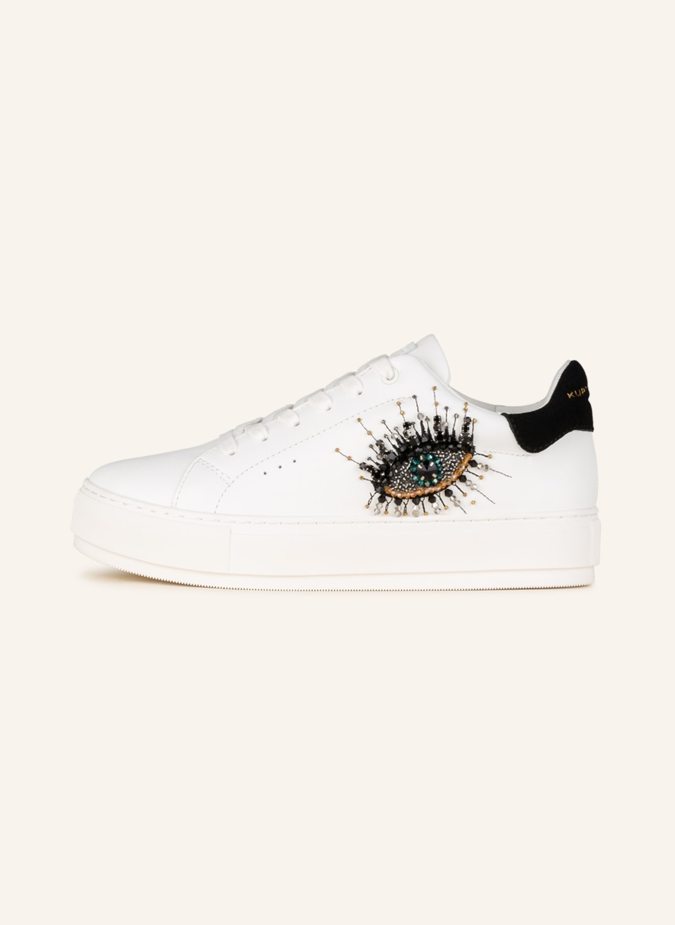 Kurt geiger laney hotsell black trim sneakers