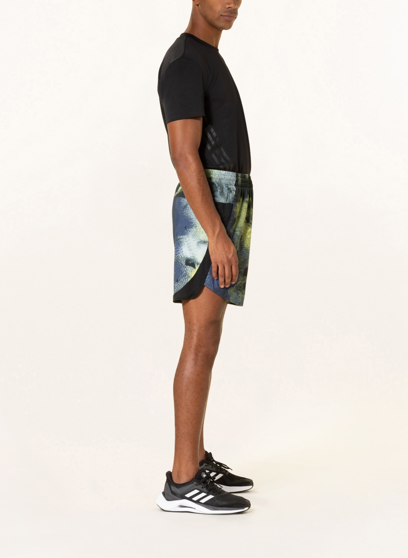 adidas Training shorts D4T HIIT, Color: BLACK/ DARK GRAY/ NEON YELLOW (Image 4)