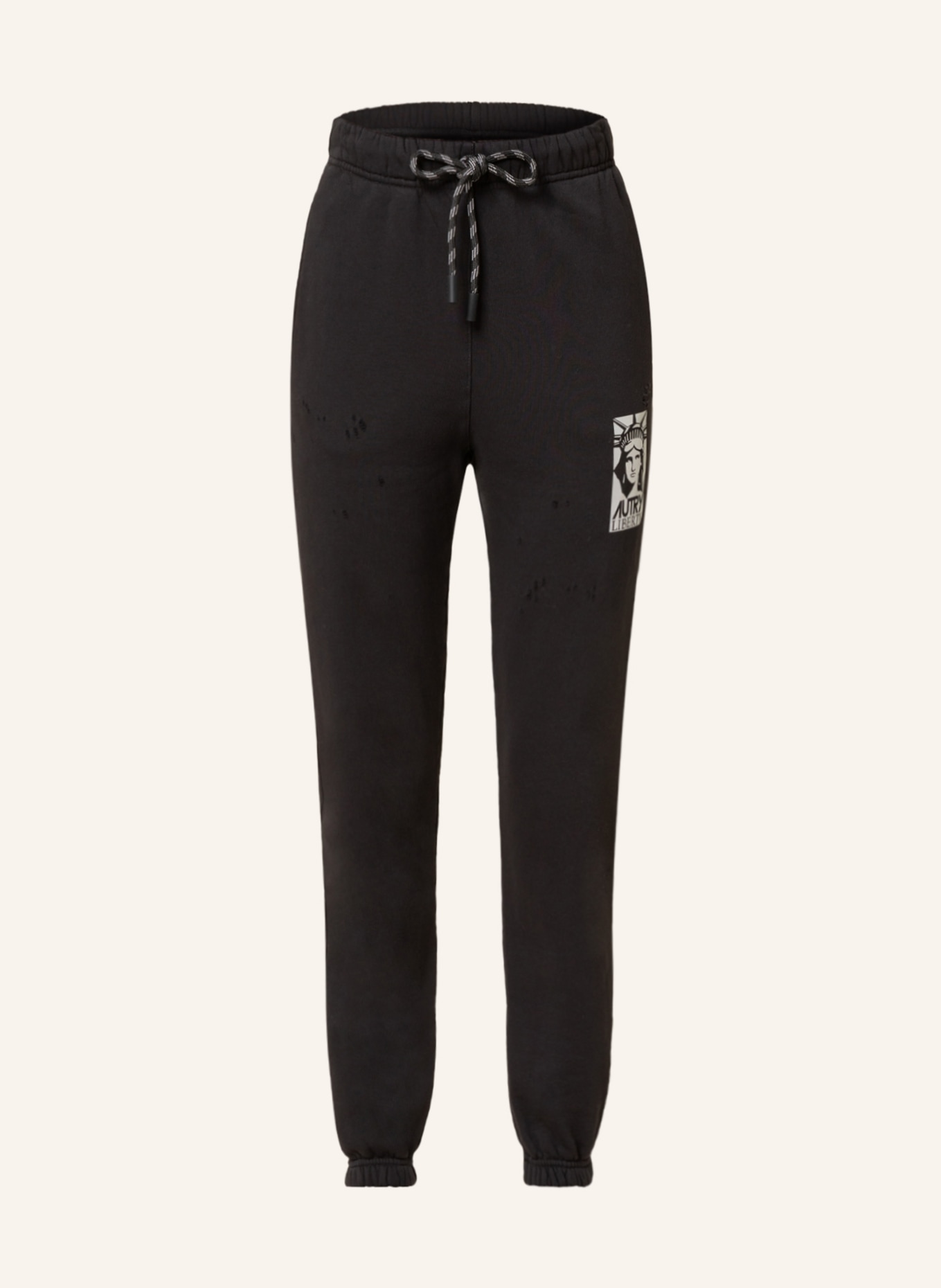 AUTRY Sweatpants, Color: BLACK/ SILVER (Image 1)
