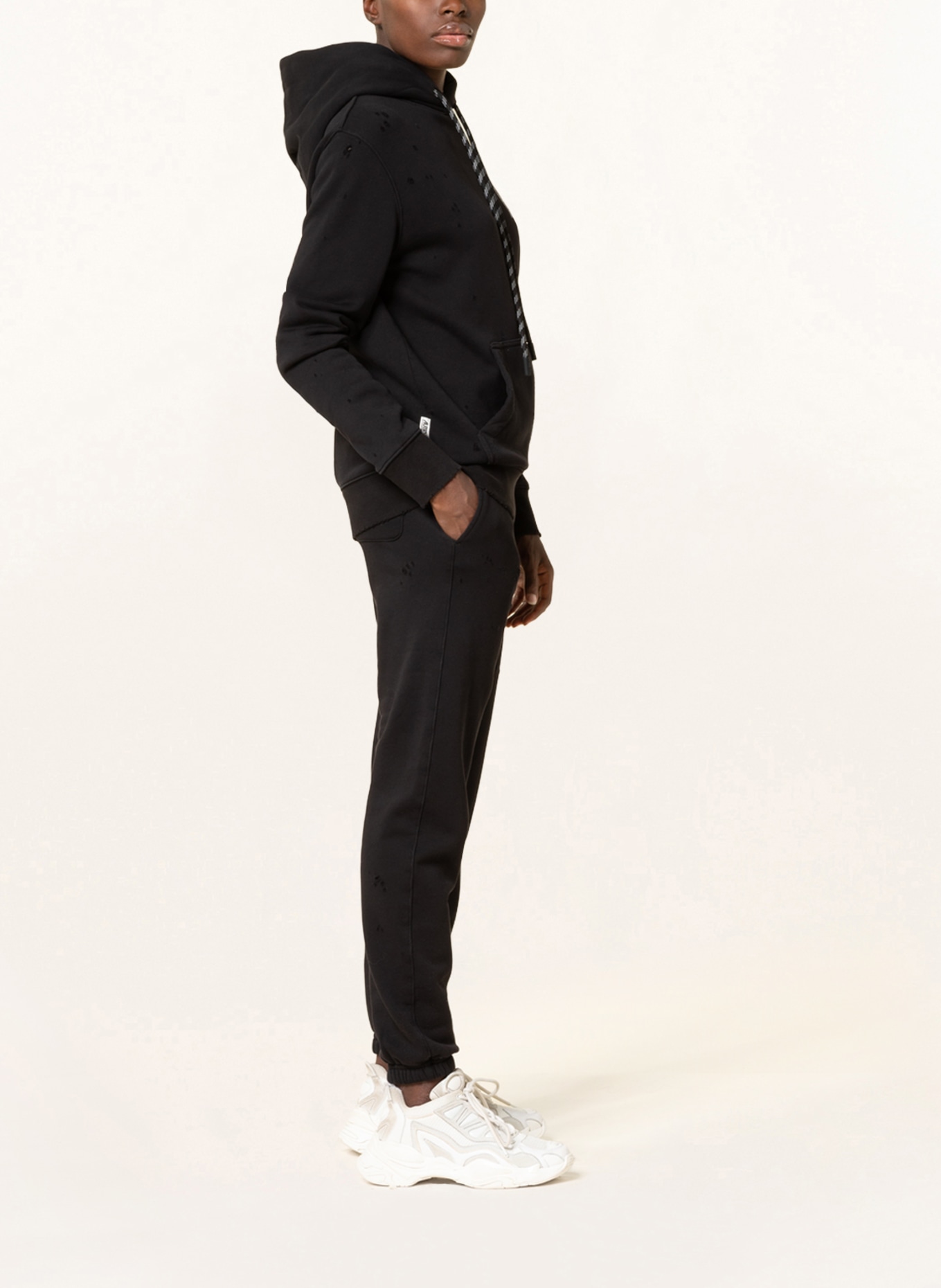 AUTRY Sweatpants, Color: BLACK/ SILVER (Image 4)