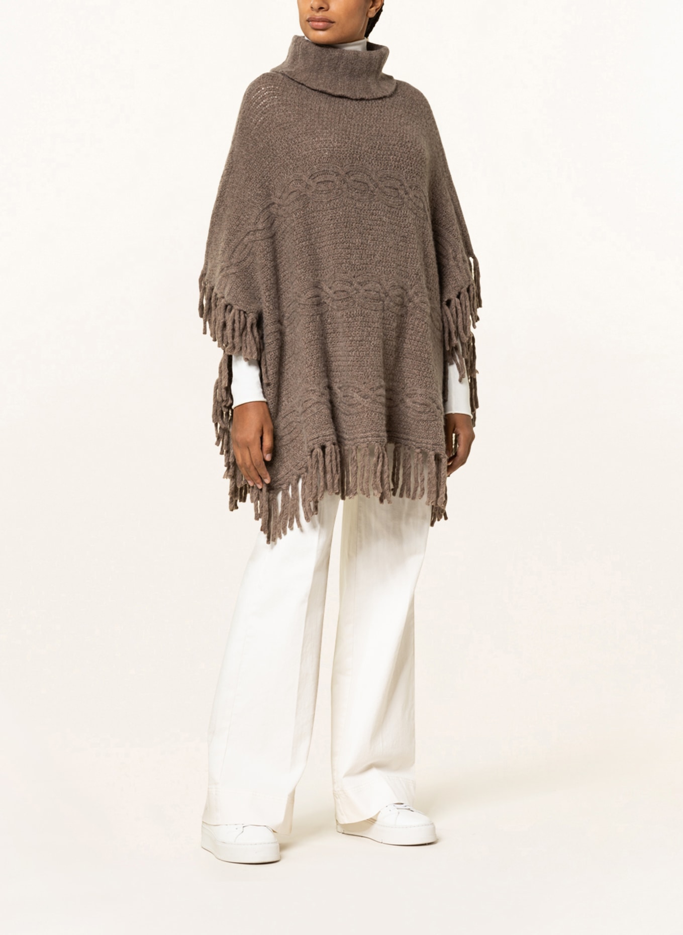 darling harbour Poncho , Color: TAUPE (Image 2)