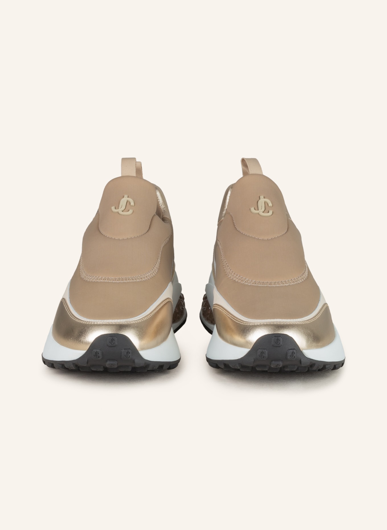 JIMMY CHOO Sneakers MEMPHIS in light brown/ gold