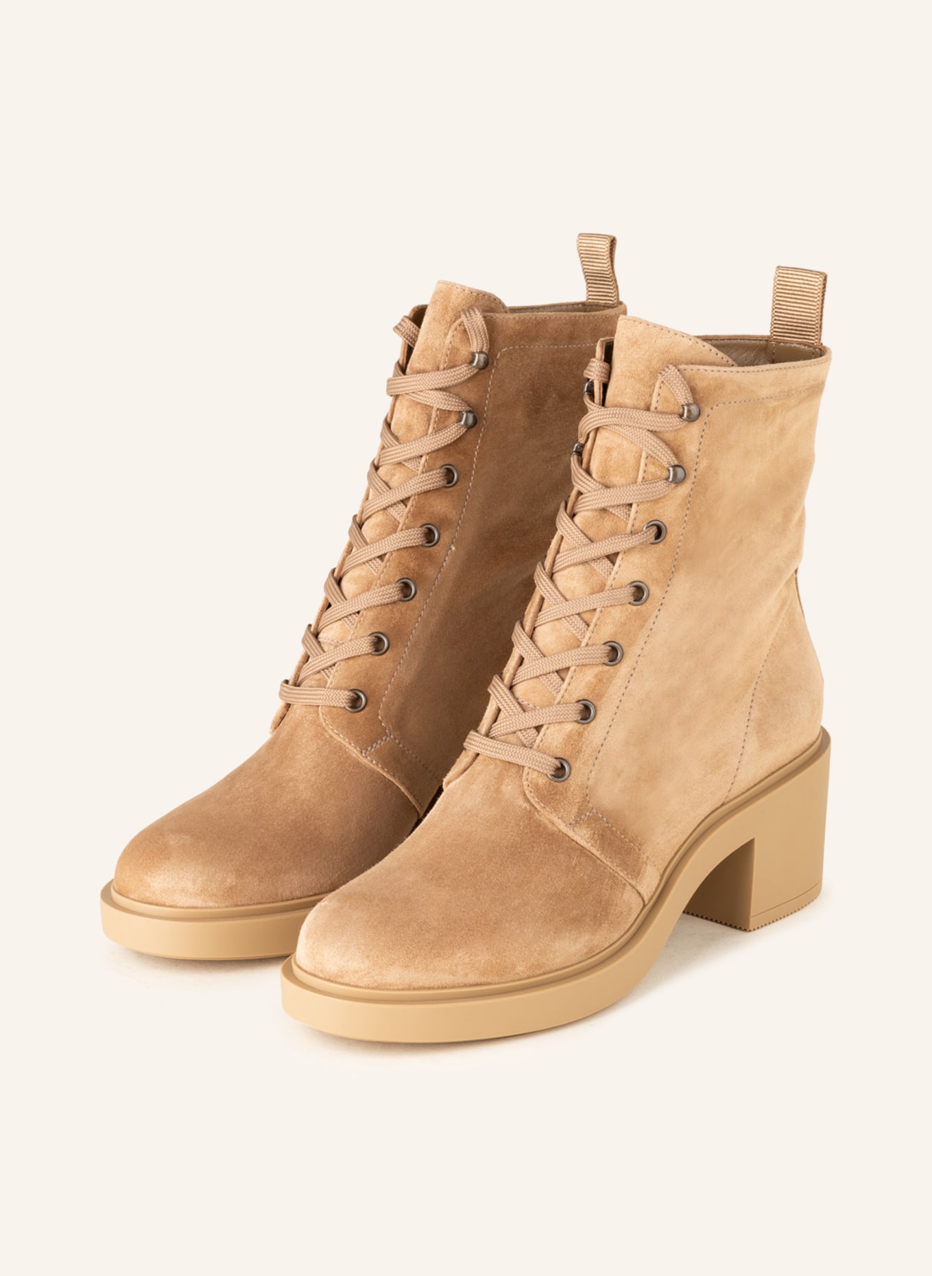 Gianvito Rossi Lace-up boots FOSTER, Color: CAMEL (Image 1)