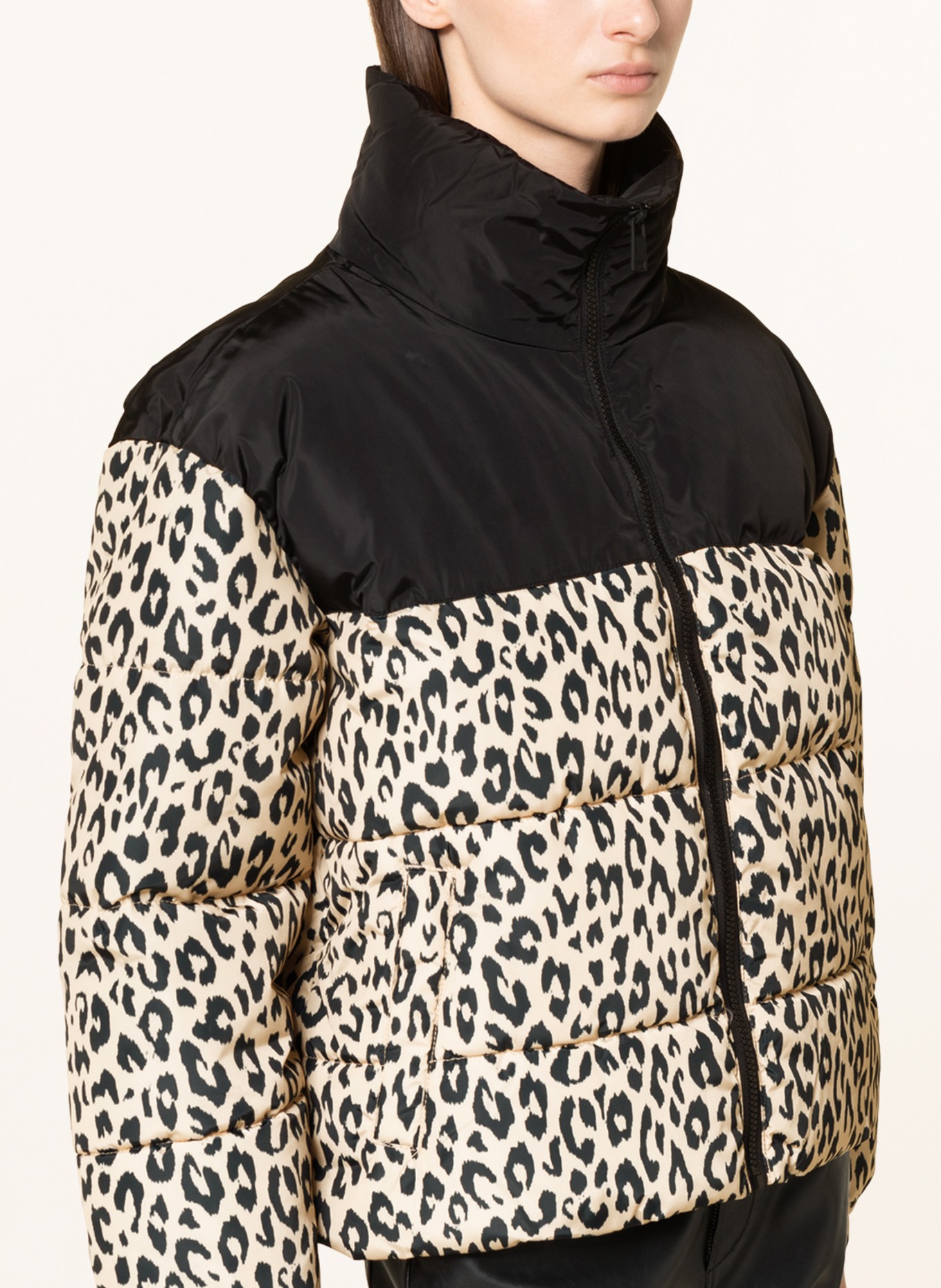 ONLY Quilted jacket , Color: BLACK/ CREAM (Image 4)