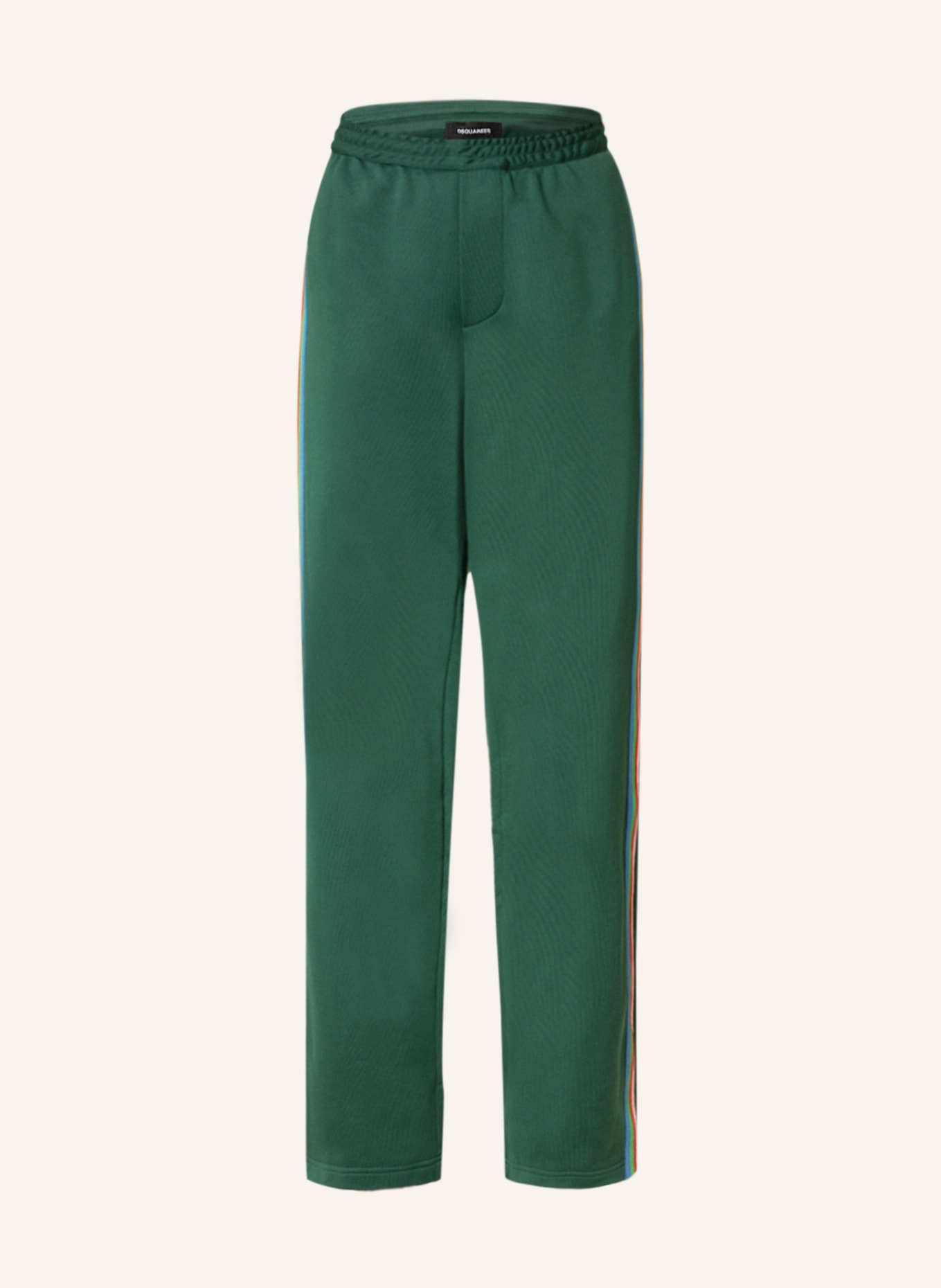 DSQUARED2 Sweatpants with tuxedo stripe, Color: DARK GREEN (Image 1)