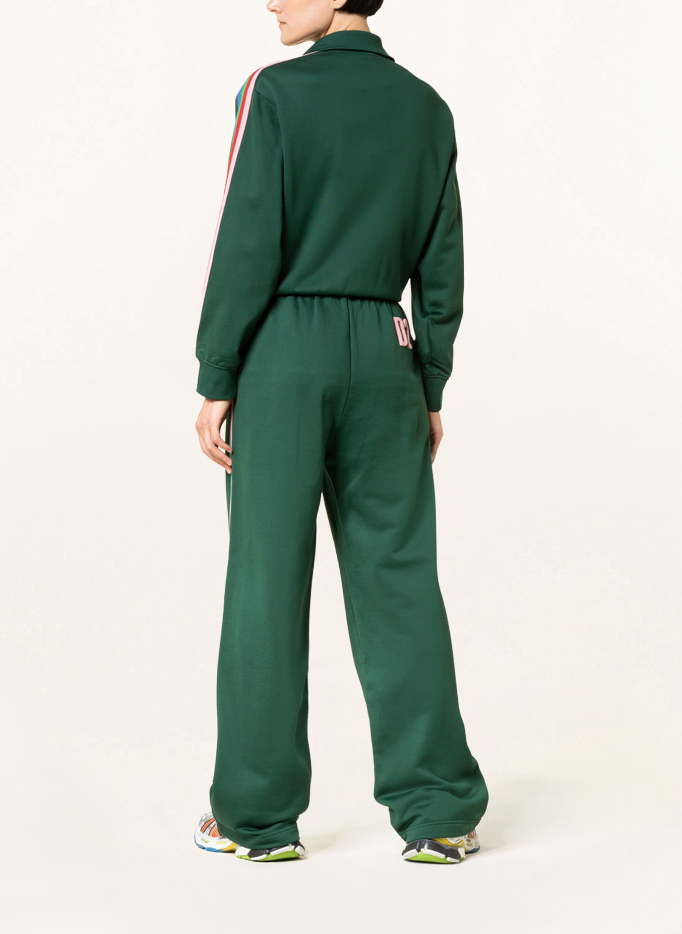 DSQUARED2 Sweatpants with tuxedo stripe, Color: DARK GREEN (Image 3)