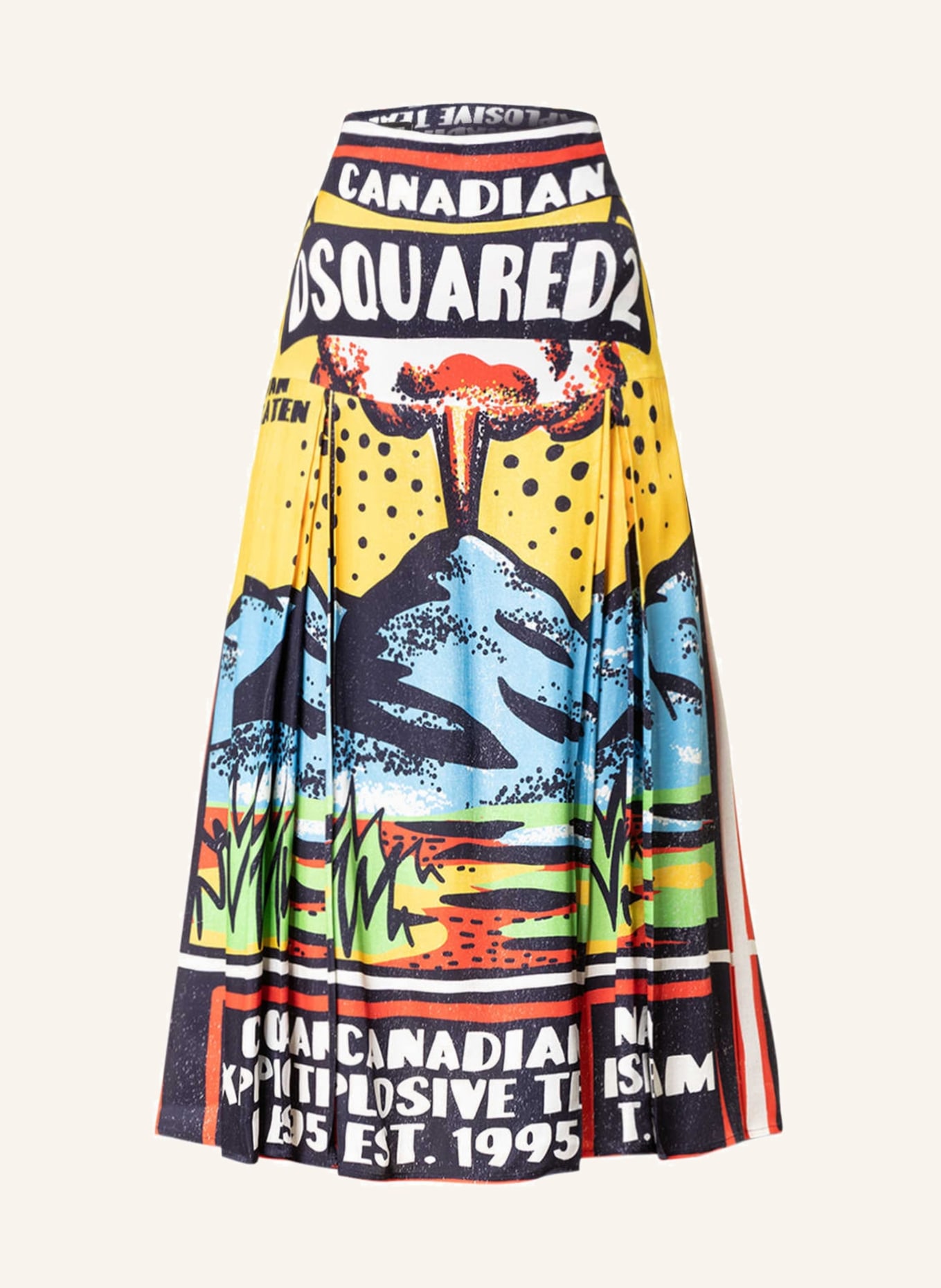 DSQUARED2 Skirt , Color: DARK YELLOW/ DARK BLUE/ RED (Image 1)
