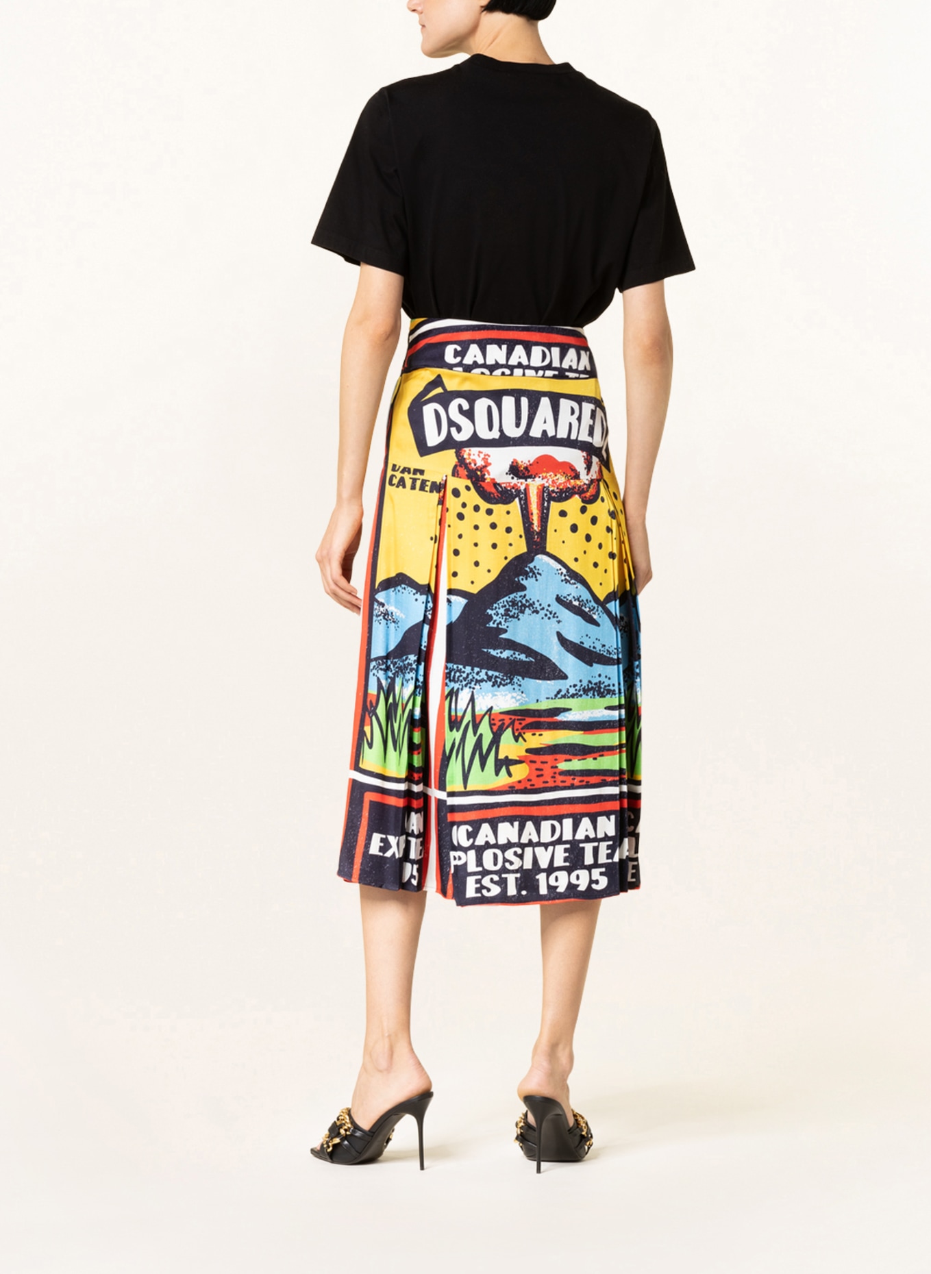 DSQUARED2 Skirt , Color: DARK YELLOW/ DARK BLUE/ RED (Image 3)