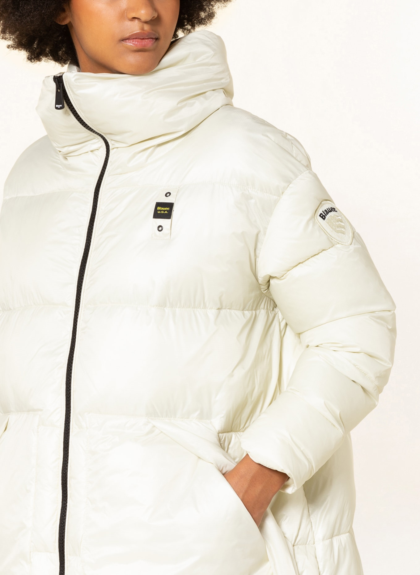 Blauer Oversized quilted coat with SORONA®AURA insulation, Color: WHITE (Image 4)
