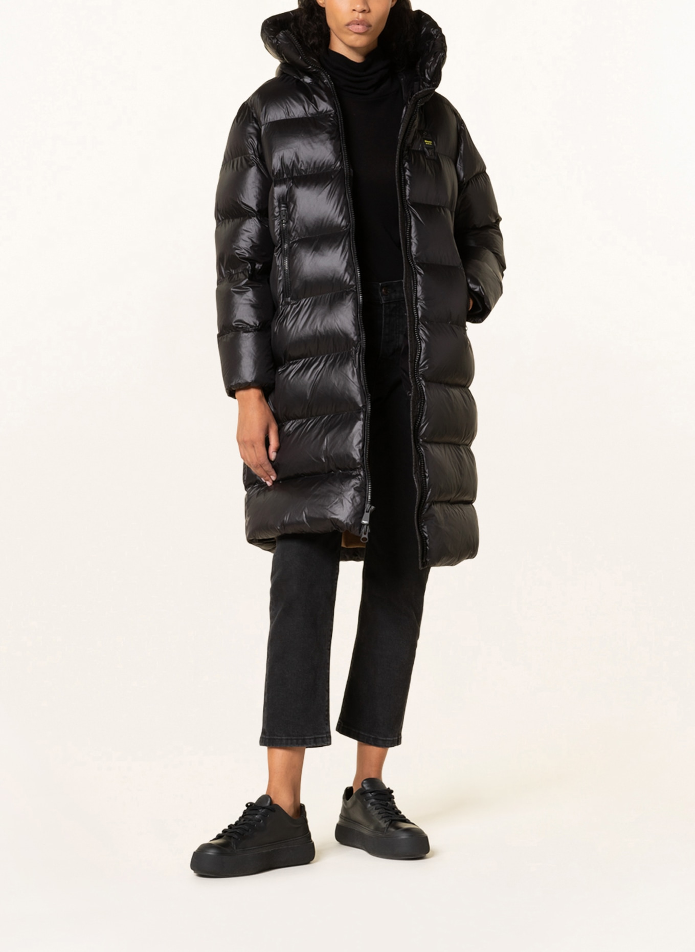 Blauer Quilted coat, Color: BLACK (Image 2)