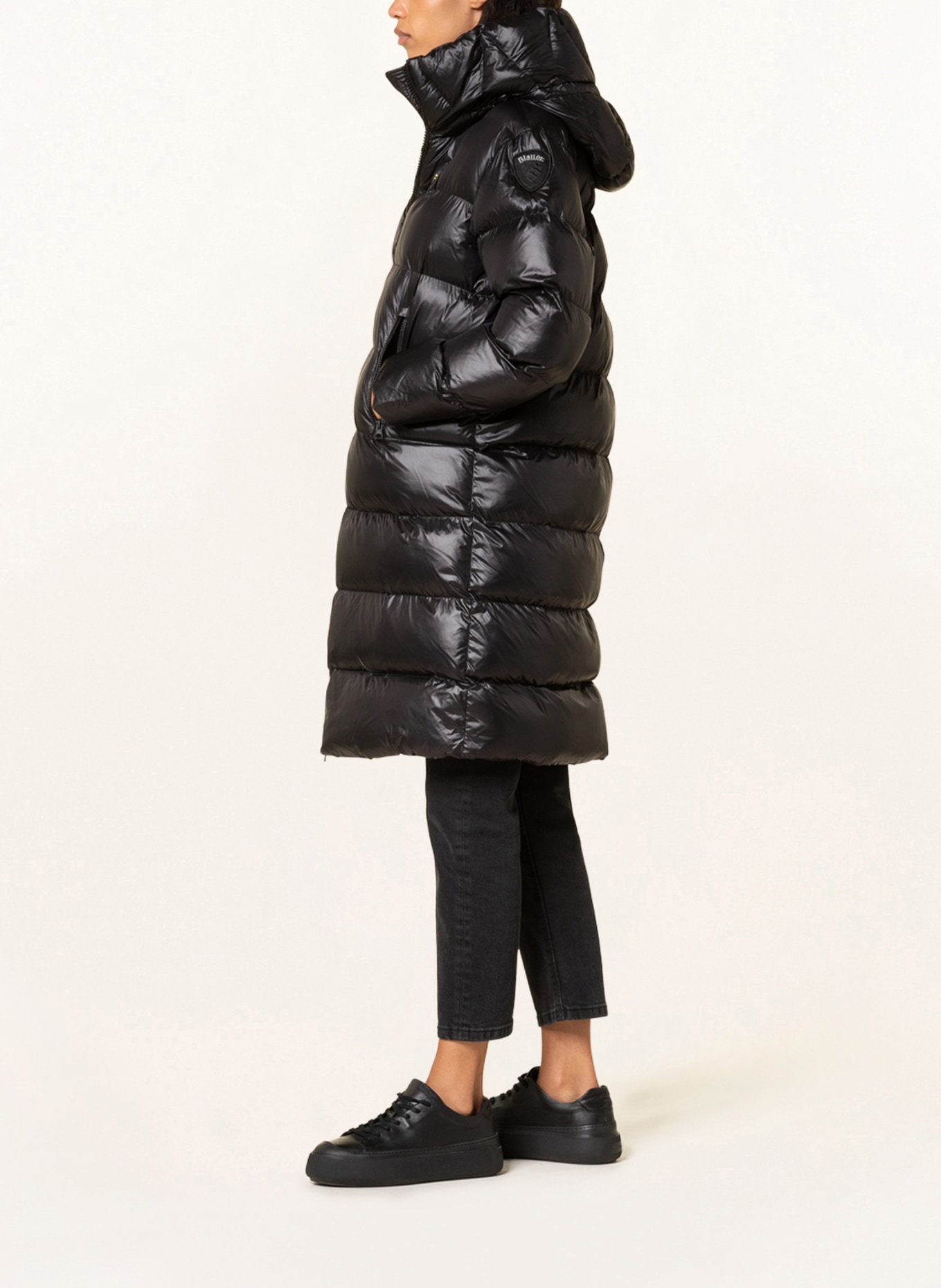 Blauer Quilted coat, Color: BLACK (Image 4)