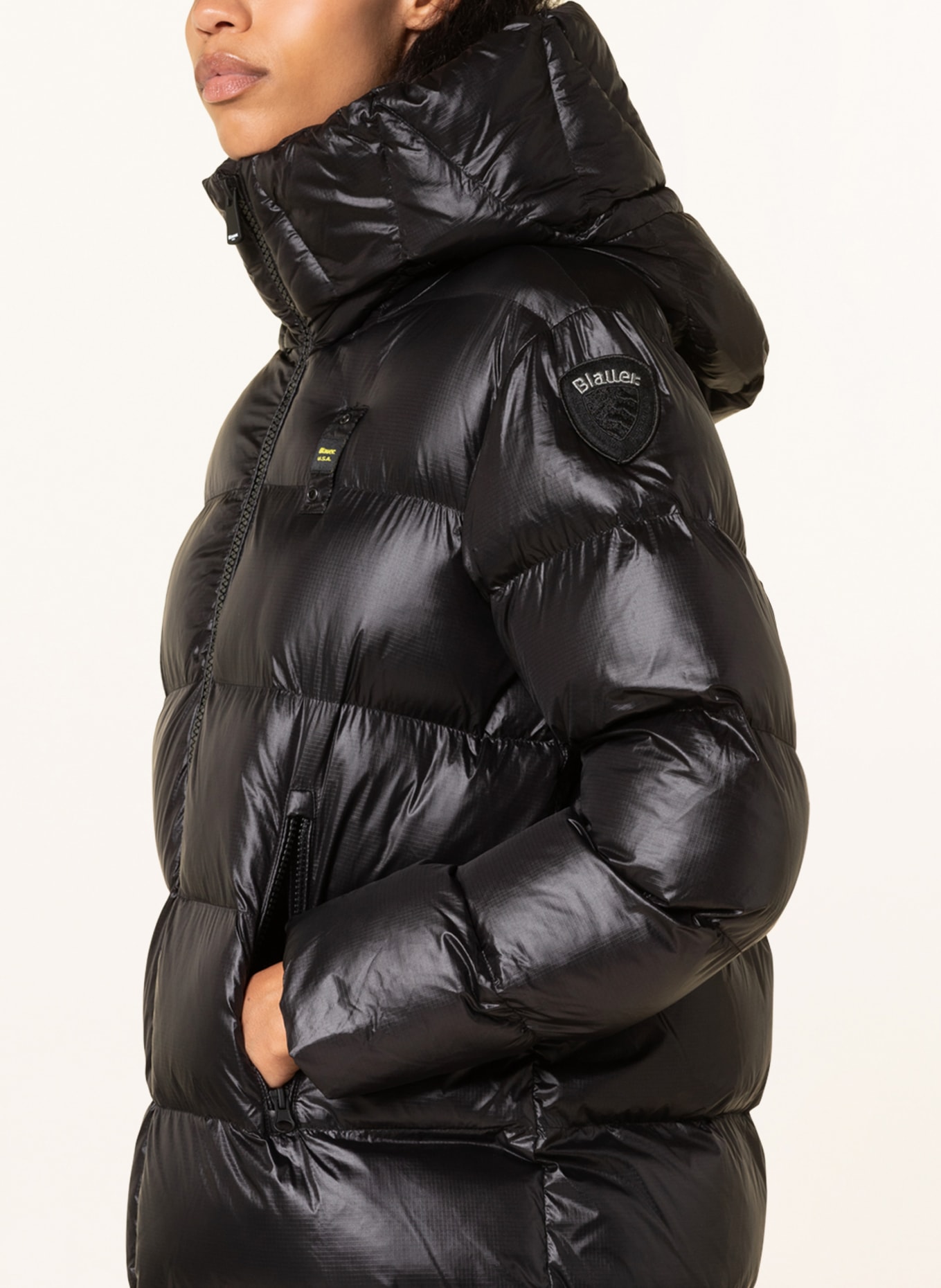 Blauer Quilted coat, Color: BLACK (Image 5)