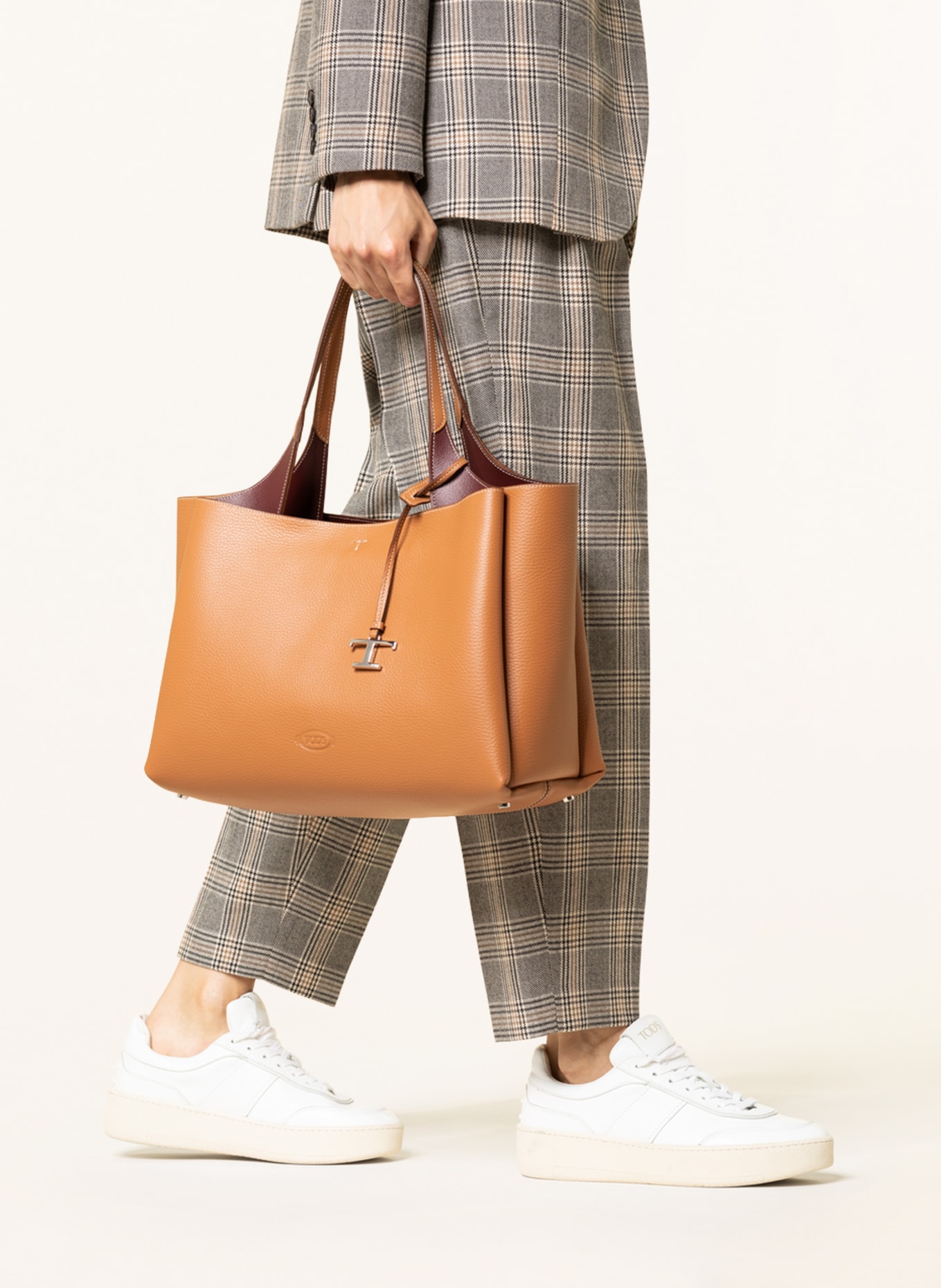 TOD'S Torba shopper, Kolor: CAMELOWY (Obrazek 4)