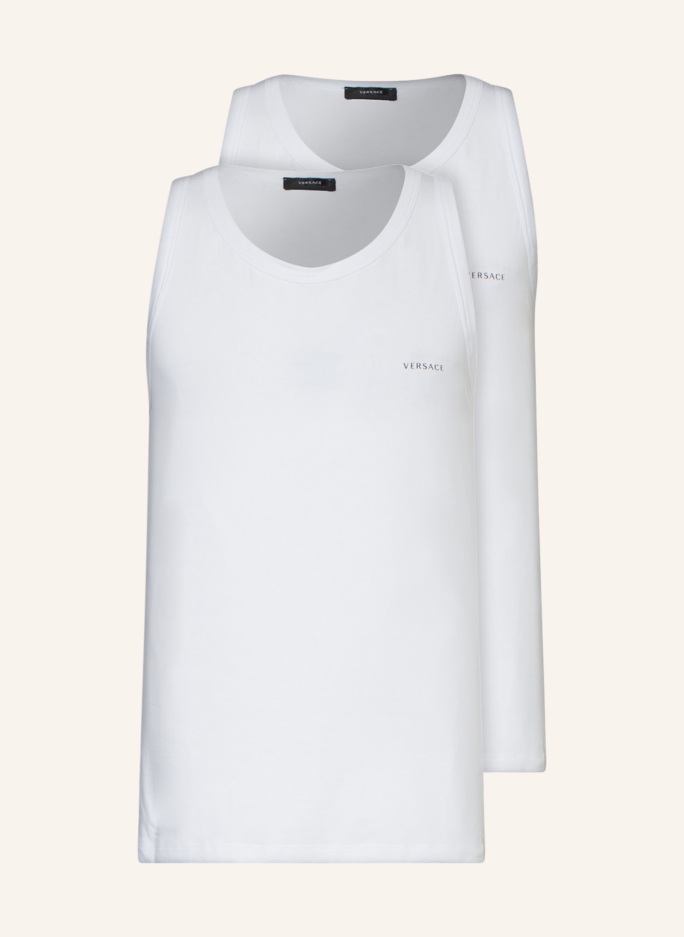 VERSACE 2-pack undershirts , Color: WHITE (Image 1)