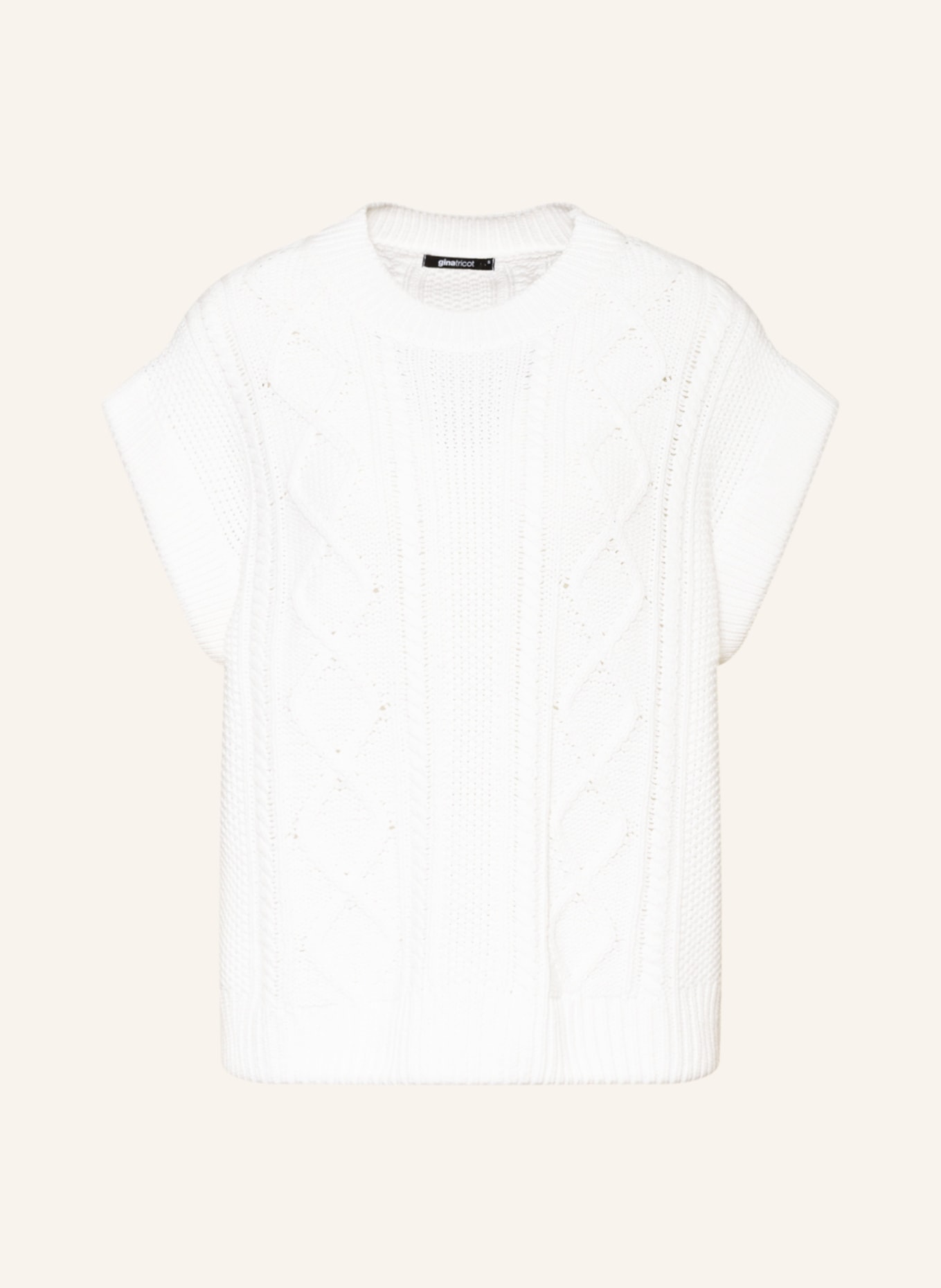 gina tricot Sweater vest WILMA, Color: WHITE (Image 1)