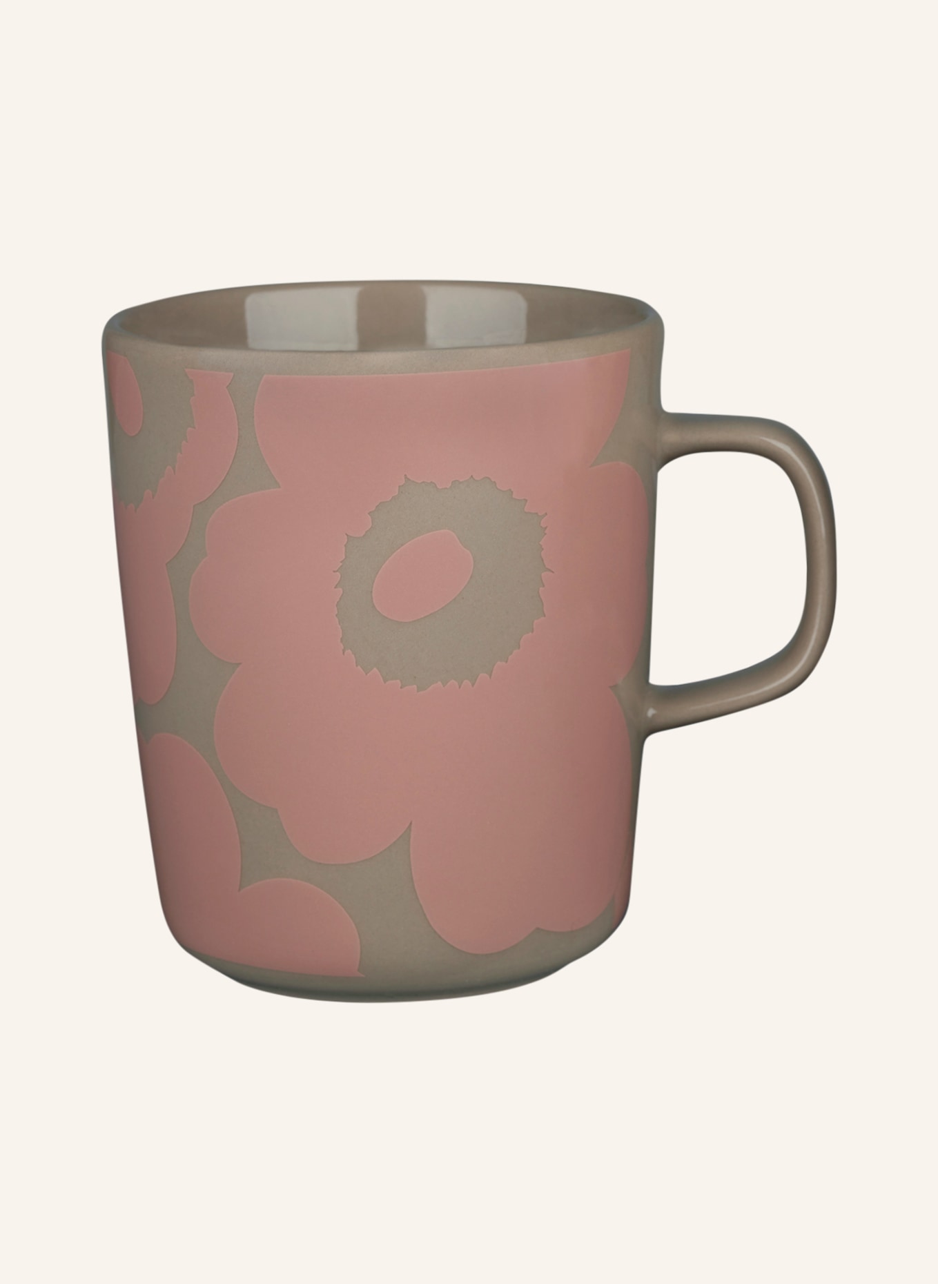 marimekko Set of 2 mugs OIVA UNIKKO, Color: BEIGE/ DARK RED/ ROSE (Image 2)