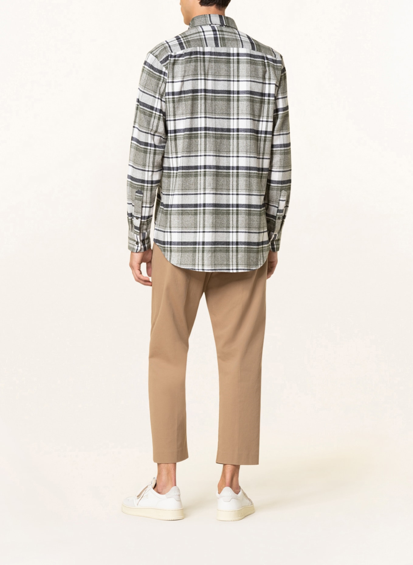 STROKESMAN'S Flanellhemd Modern Fit , Farbe: GRÜN/ WEISS/ DUNKELBLAU (Bild 3)