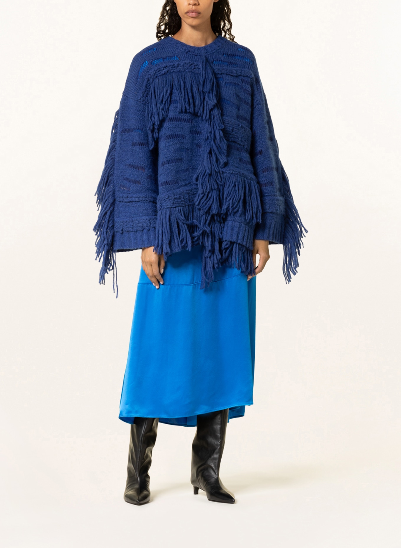 STELLA McCARTNEY Sweter z dodatkiem alpaki, Kolor: NIEBIESKI (Obrazek 2)