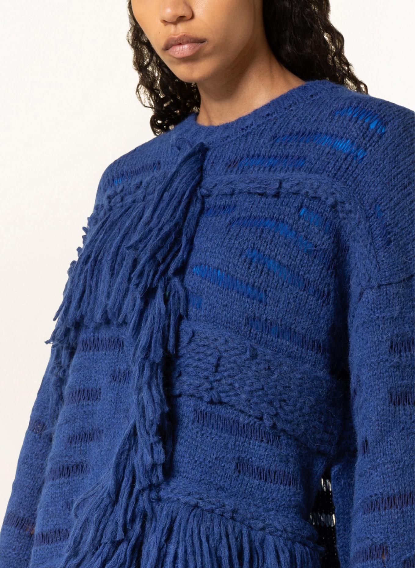 STELLA McCARTNEY Sweter z dodatkiem alpaki, Kolor: NIEBIESKI (Obrazek 4)