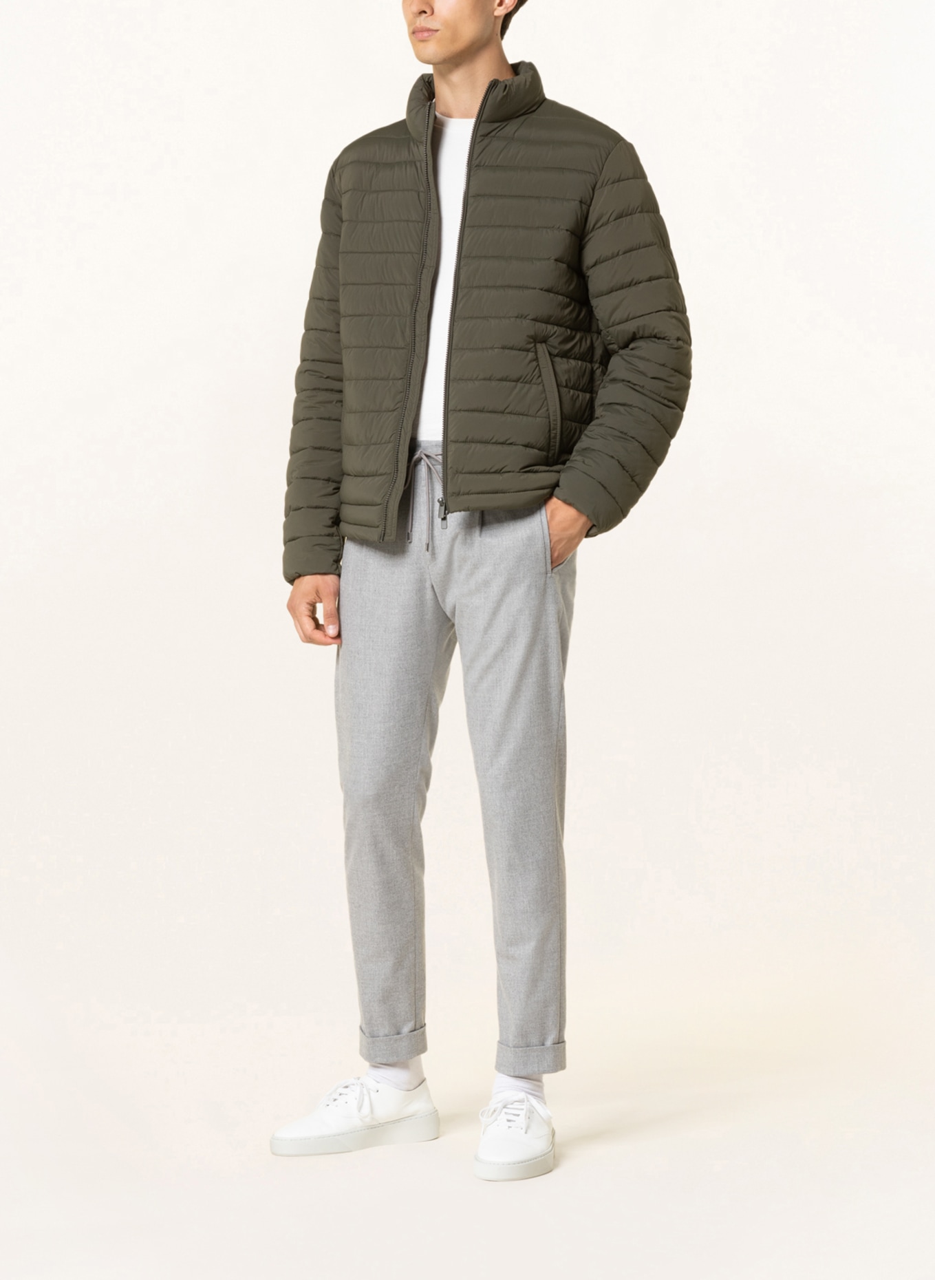 STROKESMAN'S Quilted jacket, Color: OLIVE (Image 2)