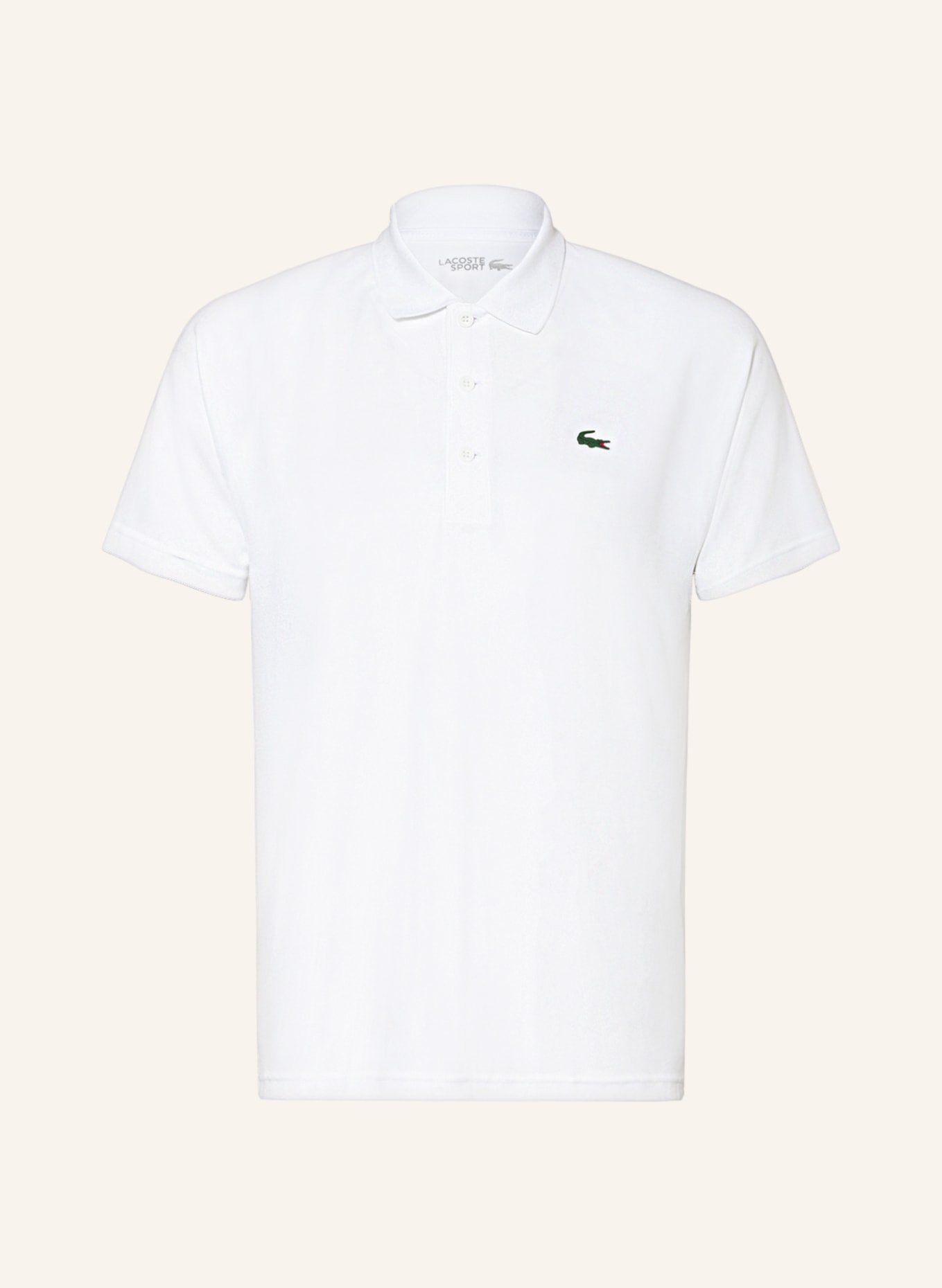 LACOSTE Funktions-Poloshirt, Farbe: WEISS (Bild 1)