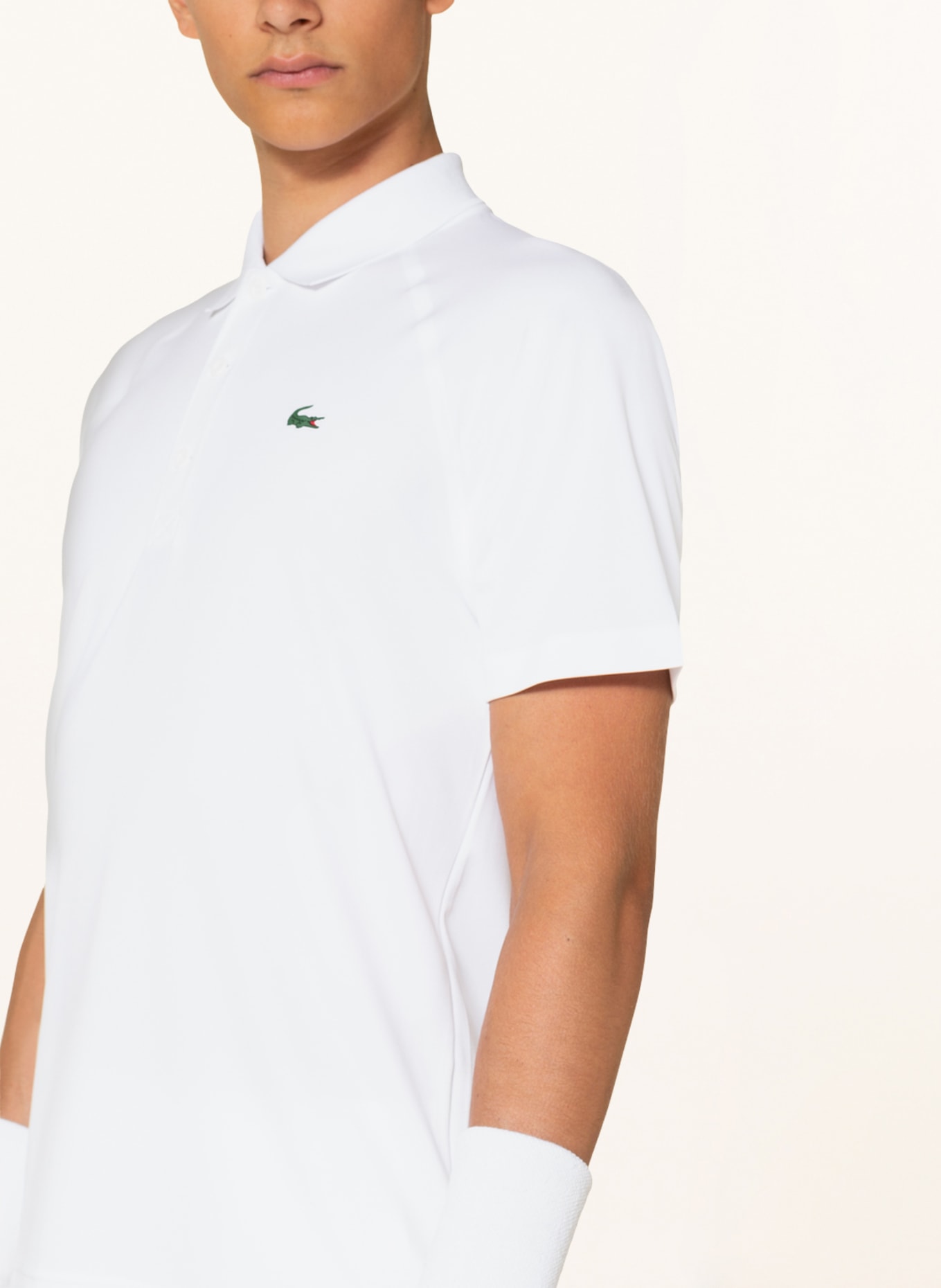 LACOSTE Funktions-Poloshirt, Farbe: WEISS (Bild 4)